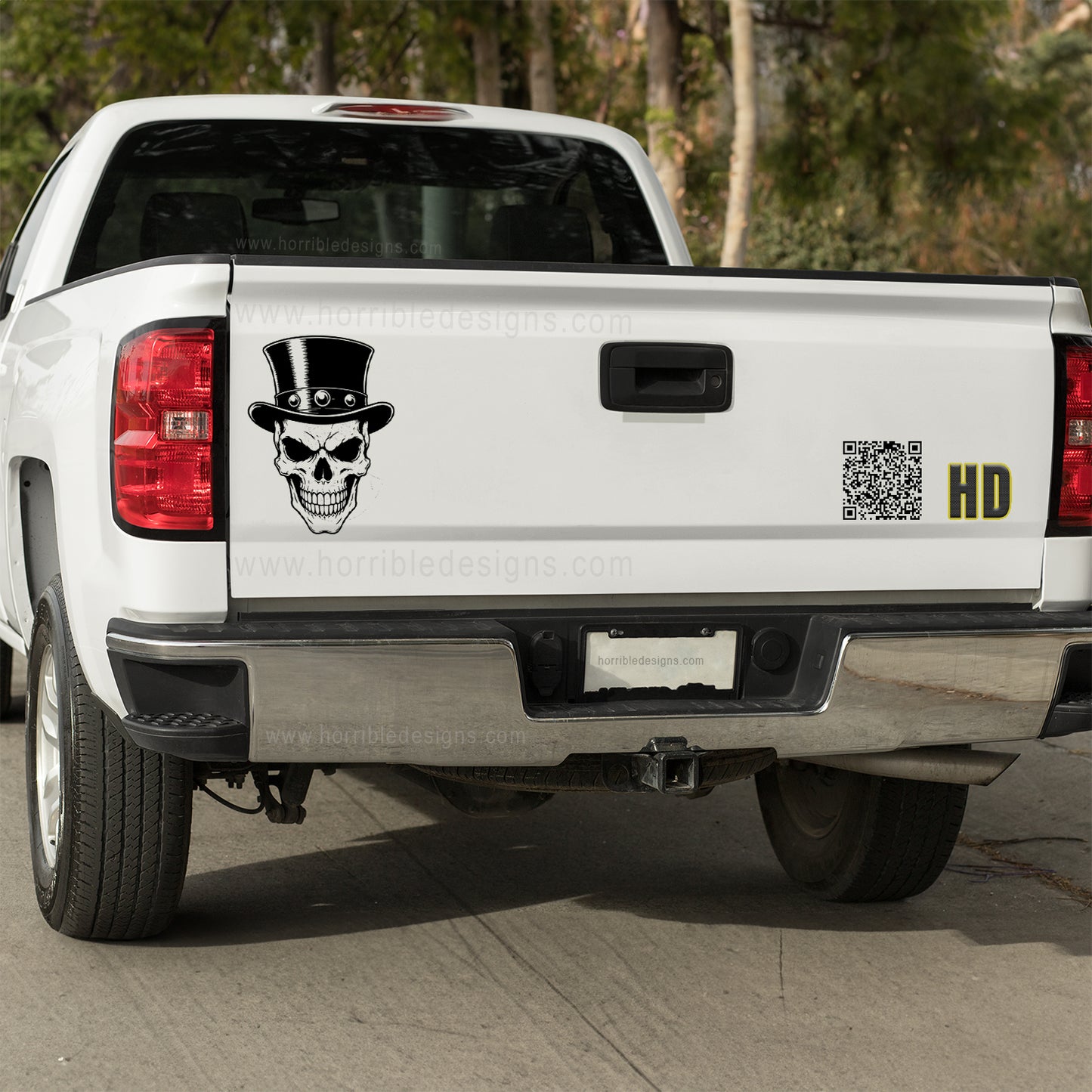 Grin of the Damned Vinyl decal All Decals for cars Decals for Trucks FB Horror liberty minivan sticker Ron Paul skull SLash SUV decals Top Hat truck decals window decal car Window decals window decor
