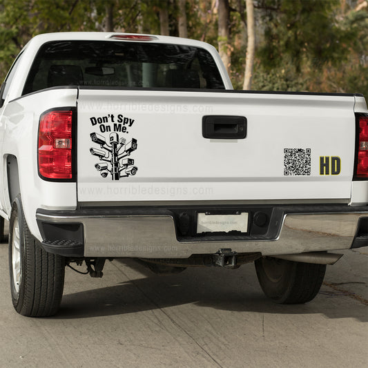 Don't Spy On Me Vinyl decal 4th amendment De Flock decal stickers Decals for cars Decals for Trucks DeFlock Flock GETTR minivan sticker SUV decals truck decals window decal car Window decals window decor