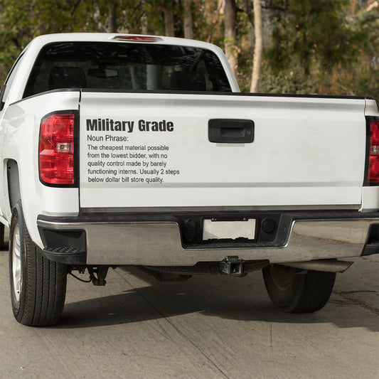 Military grade, it's not the flex you think it is vinyl decal adult beverage All decal stickers Decals for cars Decals for Trucks FB minivan sticker Potato vodka SUV decals truck decals window decal car Window decals window decor