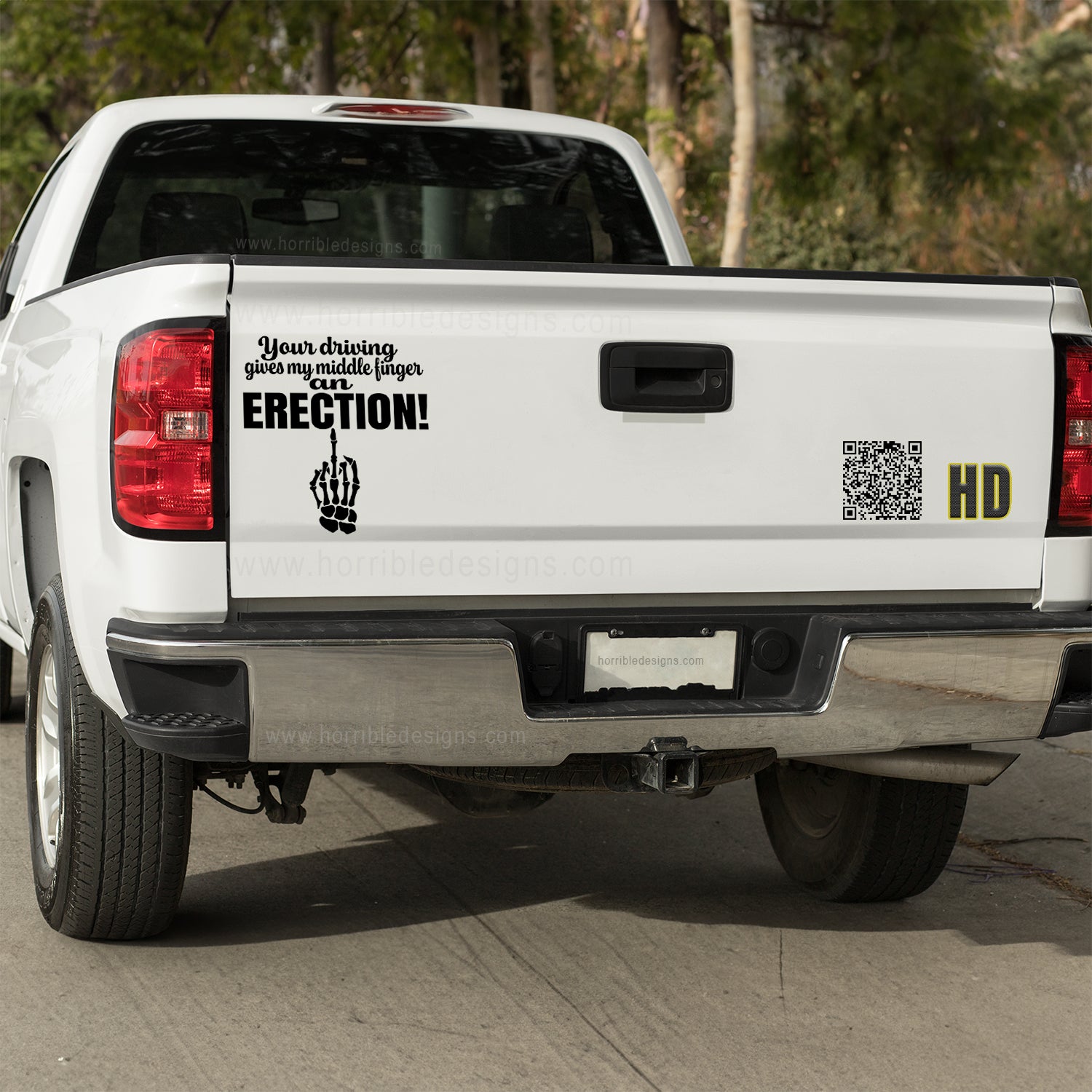 Your driving gives my middle finger an erection 3 Vinyl decal All boner decal stickers Decals for cars Decals for Trucks FB minivan sticker Skeleton skelleton SUV decals truck decals window decal car Window decals window decor