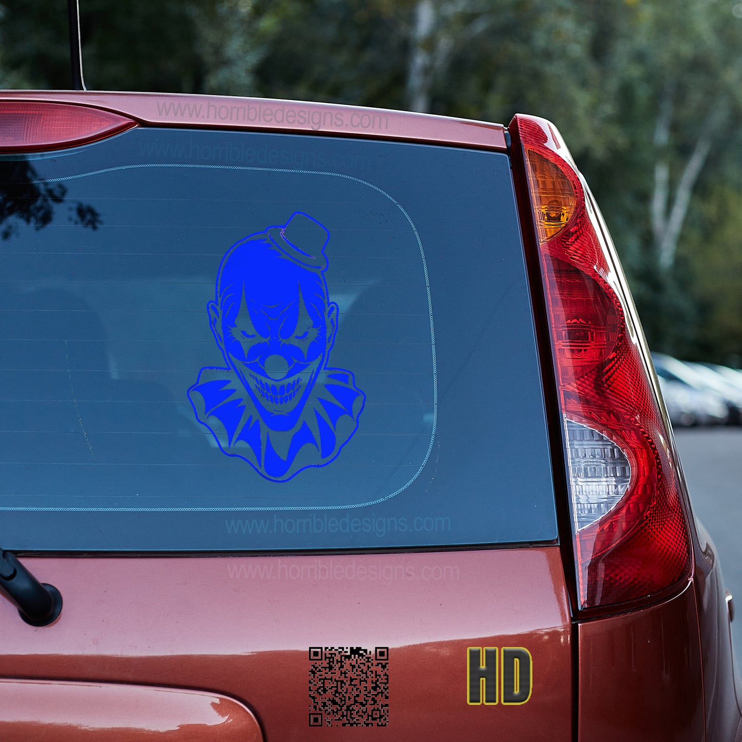 Clownin Around Vinyl decal All Art decal stickers Decals for cars Decals for Trucks FB GETTR Jester minivan sticker SUV decals Terrifier truck decals window decal car Window decals window decor
