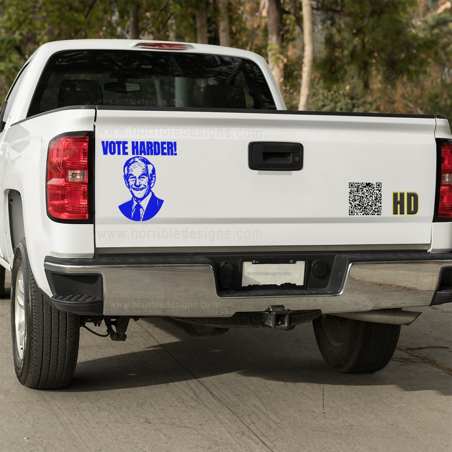 Ron Paul Vote Harder Vinyl decal All Decals for cars Decals for Trucks FB liberty minivan sticker Ron Paul SUV decals truck decals window decal car Window decals window decor
