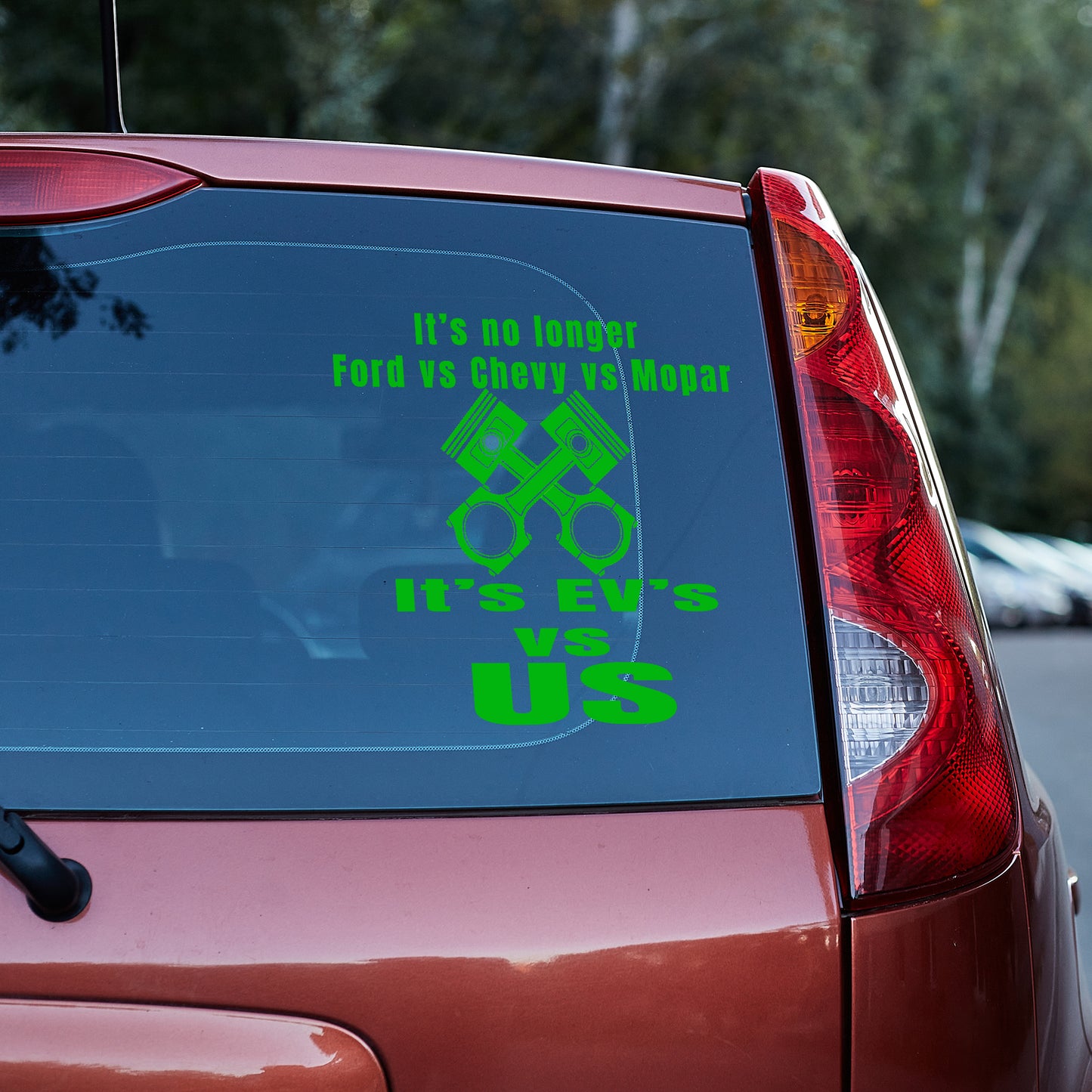It's EV's VS US Vinyl decal All chevrolet chevy Chevy Strong decal stickers Decals for cars Decals for Trucks FB Fordd honda minivan sticker Mopar SUV decals Toyota truck decals window decal car Window decals window decor