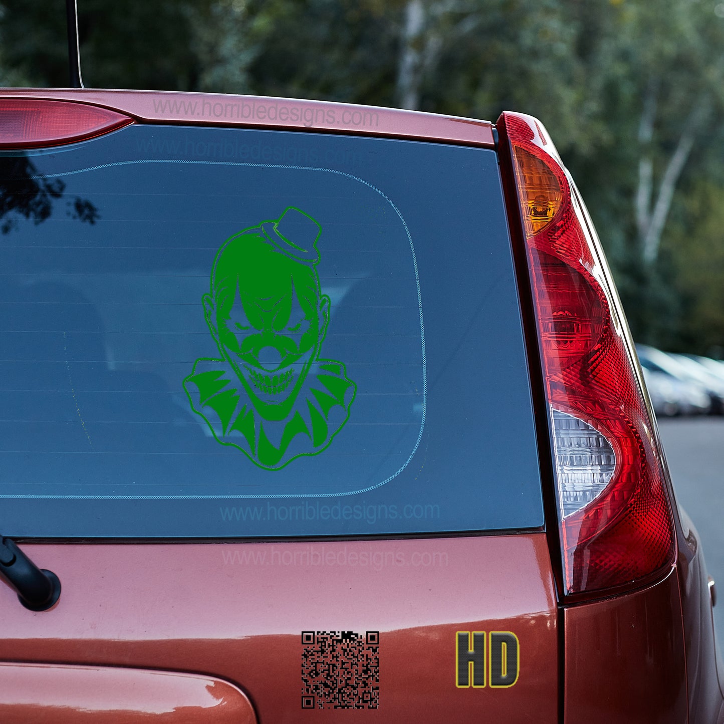 Clownin Around Vinyl decal All Art decal stickers Decals for cars Decals for Trucks FB GETTR Jester minivan sticker SUV decals Terrifier truck decals window decal car Window decals window decor