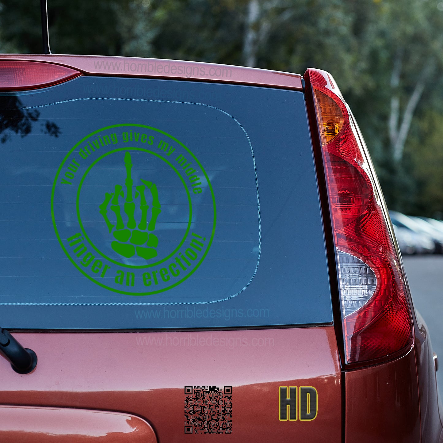 Your driving gives my middle finger an erection Vinyl decal All boner decal stickers Decals for cars Decals for Trucks FB minivan sticker Skeleton skelleton SUV decals truck decals window decal car Window decals window decor