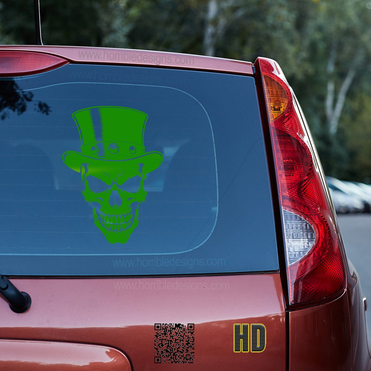 Grin of the Damned Vinyl decal All Decals for cars Decals for Trucks FB Horror liberty minivan sticker Ron Paul skull SLash SUV decals Top Hat truck decals window decal car Window decals window decor