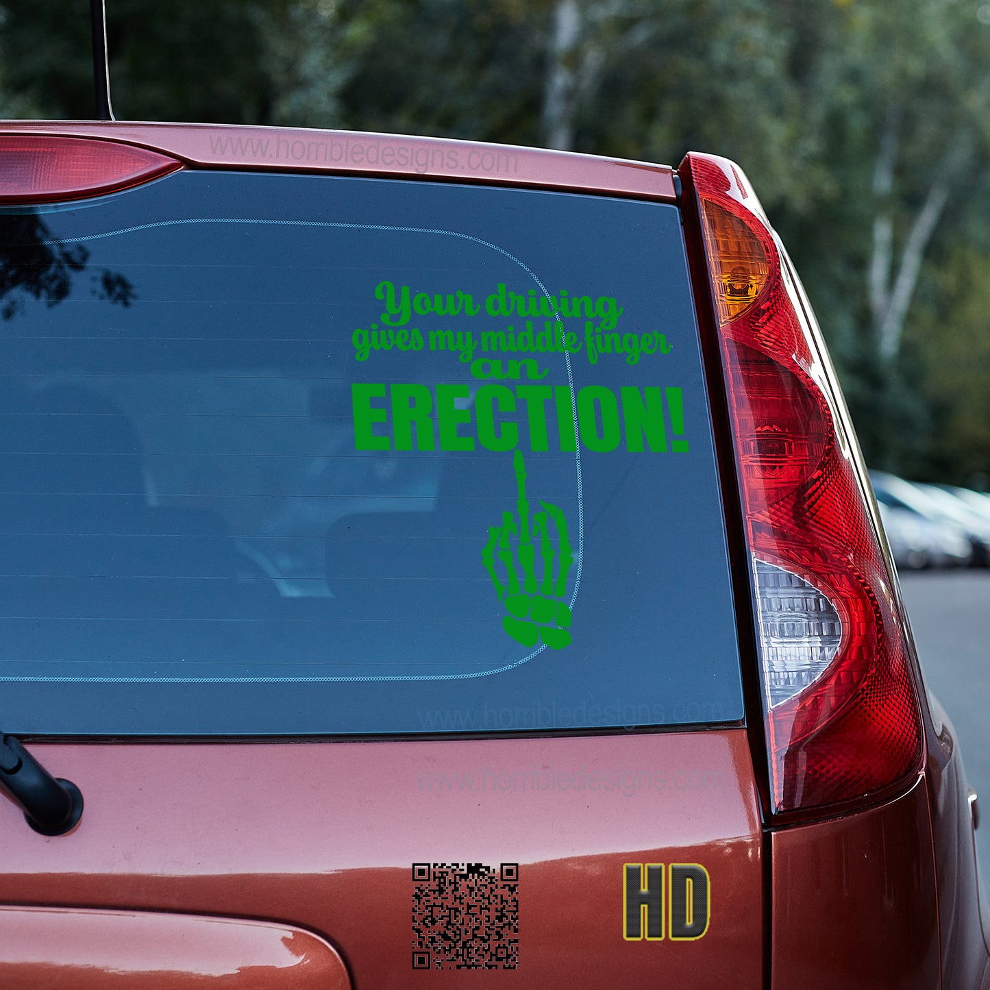 Your driving gives my middle finger an erection 3 Vinyl decal All boner decal stickers Decals for cars Decals for Trucks FB minivan sticker Skeleton skelleton SUV decals truck decals window decal car Window decals window decor