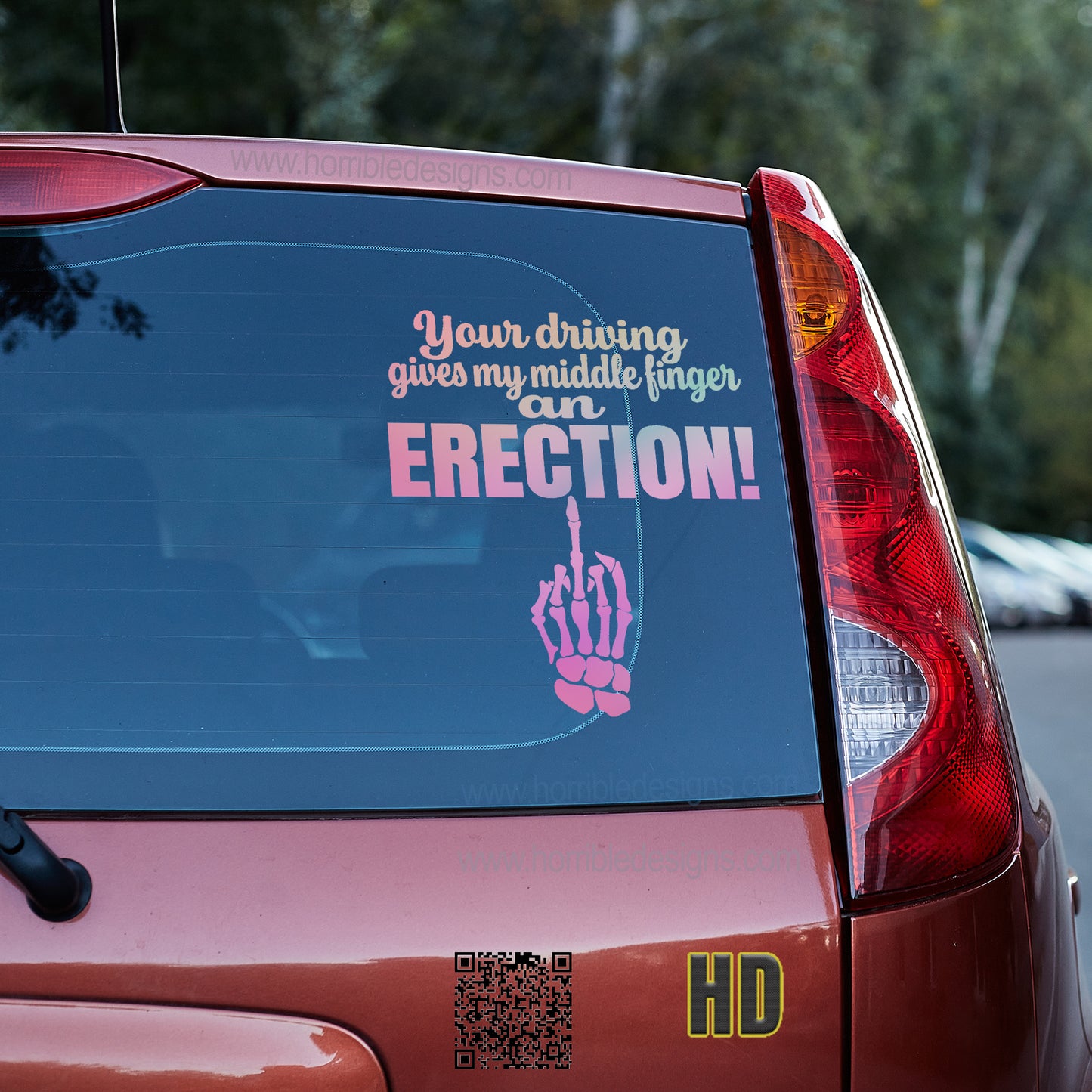 Your driving gives my middle finger an erection 3 Vinyl decal All boner decal stickers Decals for cars Decals for Trucks FB minivan sticker Skeleton skelleton SUV decals truck decals window decal car Window decals window decor