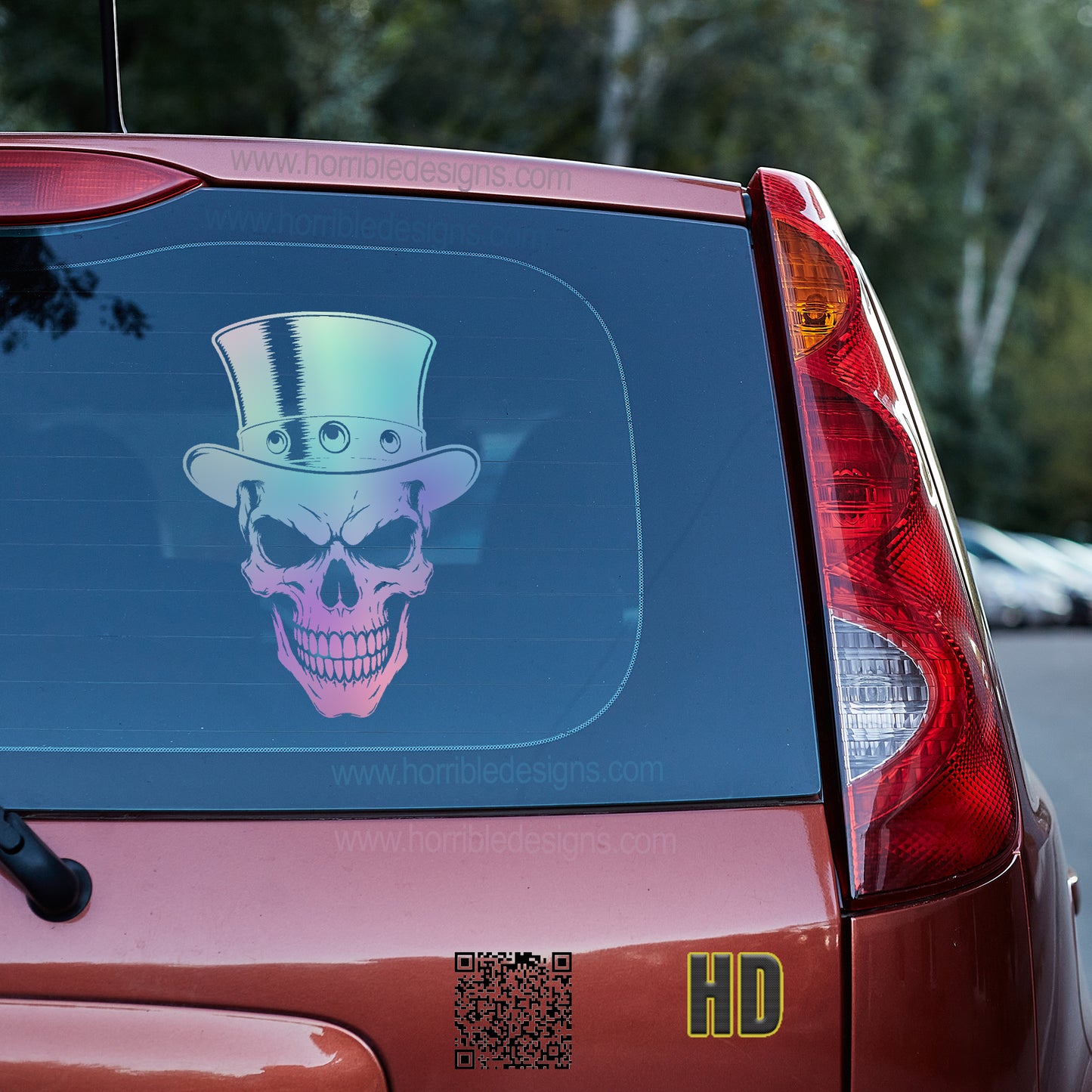 Grin of the Damned Vinyl decal All Decals for cars Decals for Trucks FB Horror liberty minivan sticker Ron Paul skull SLash SUV decals Top Hat truck decals window decal car Window decals window decor