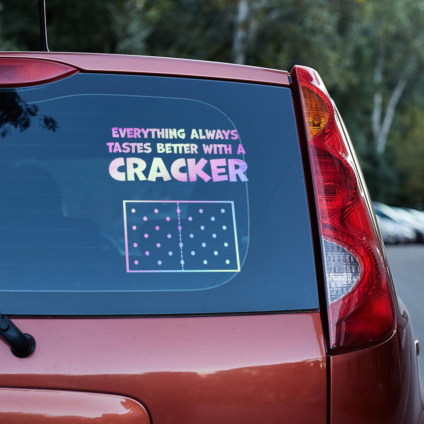 Everything always tastes better with a cracker vinyl decal car decal decal for cars decal for trucks Decals for cars Decals for Trucks decals for tumblers decals for vehicles door decal funny decals Window decals