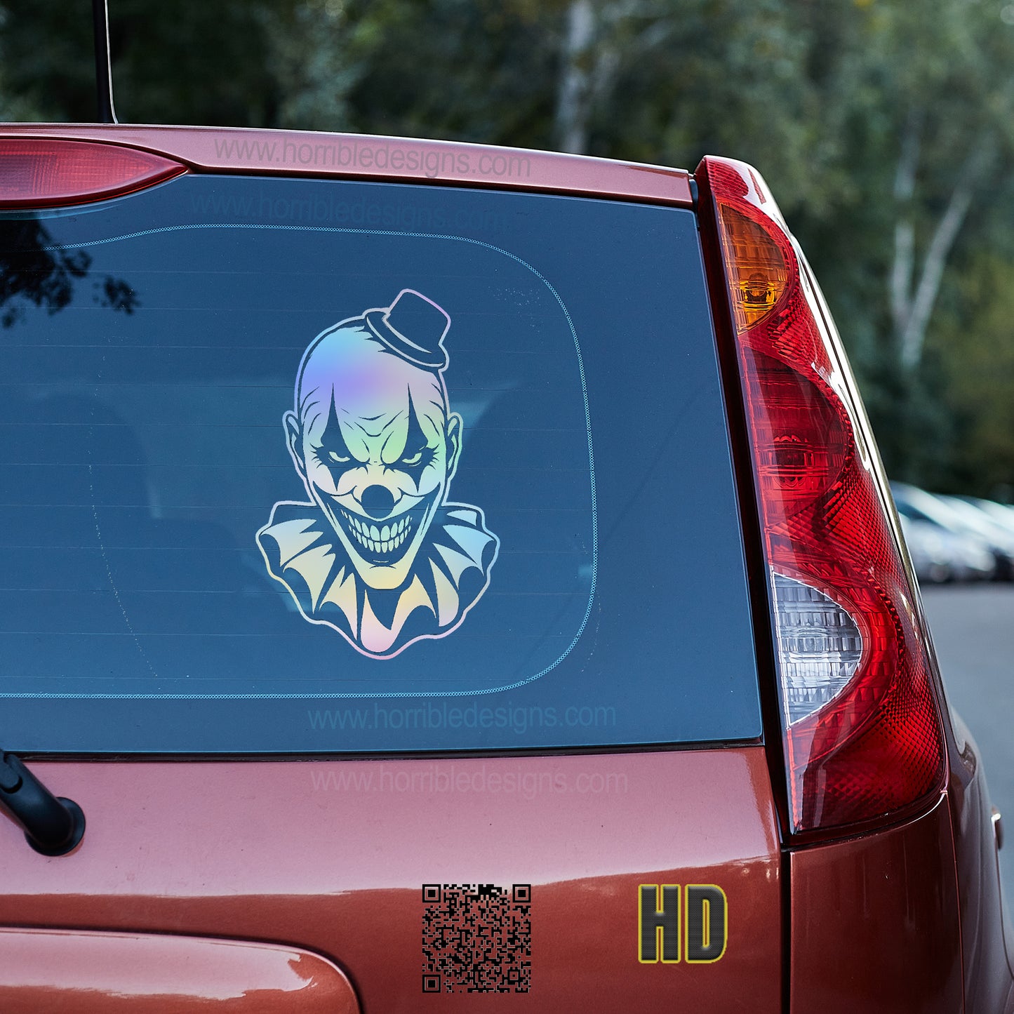 Clownin Around Vinyl decal All Art decal stickers Decals for cars Decals for Trucks FB GETTR Jester minivan sticker SUV decals Terrifier truck decals window decal car Window decals window decor