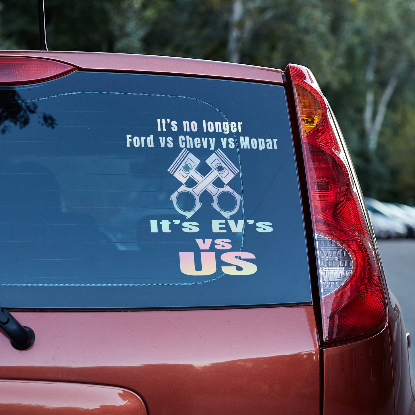 It's EV's VS US Vinyl decal All chevrolet chevy Chevy Strong decal stickers Decals for cars Decals for Trucks FB Fordd honda minivan sticker Mopar SUV decals Toyota truck decals window decal car Window decals window decor