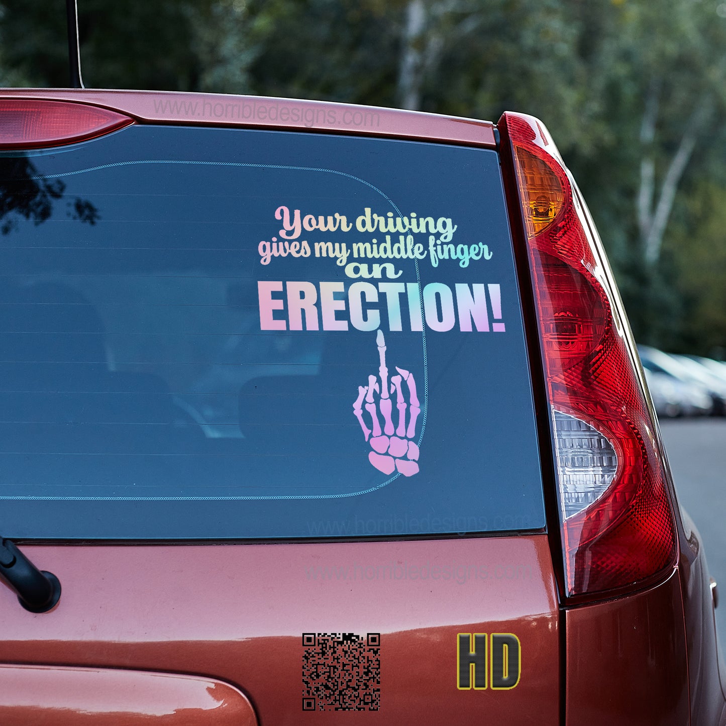 Your driving gives my middle finger an erection 3 Vinyl decal All boner decal stickers Decals for cars Decals for Trucks FB minivan sticker Skeleton skelleton SUV decals truck decals window decal car Window decals window decor