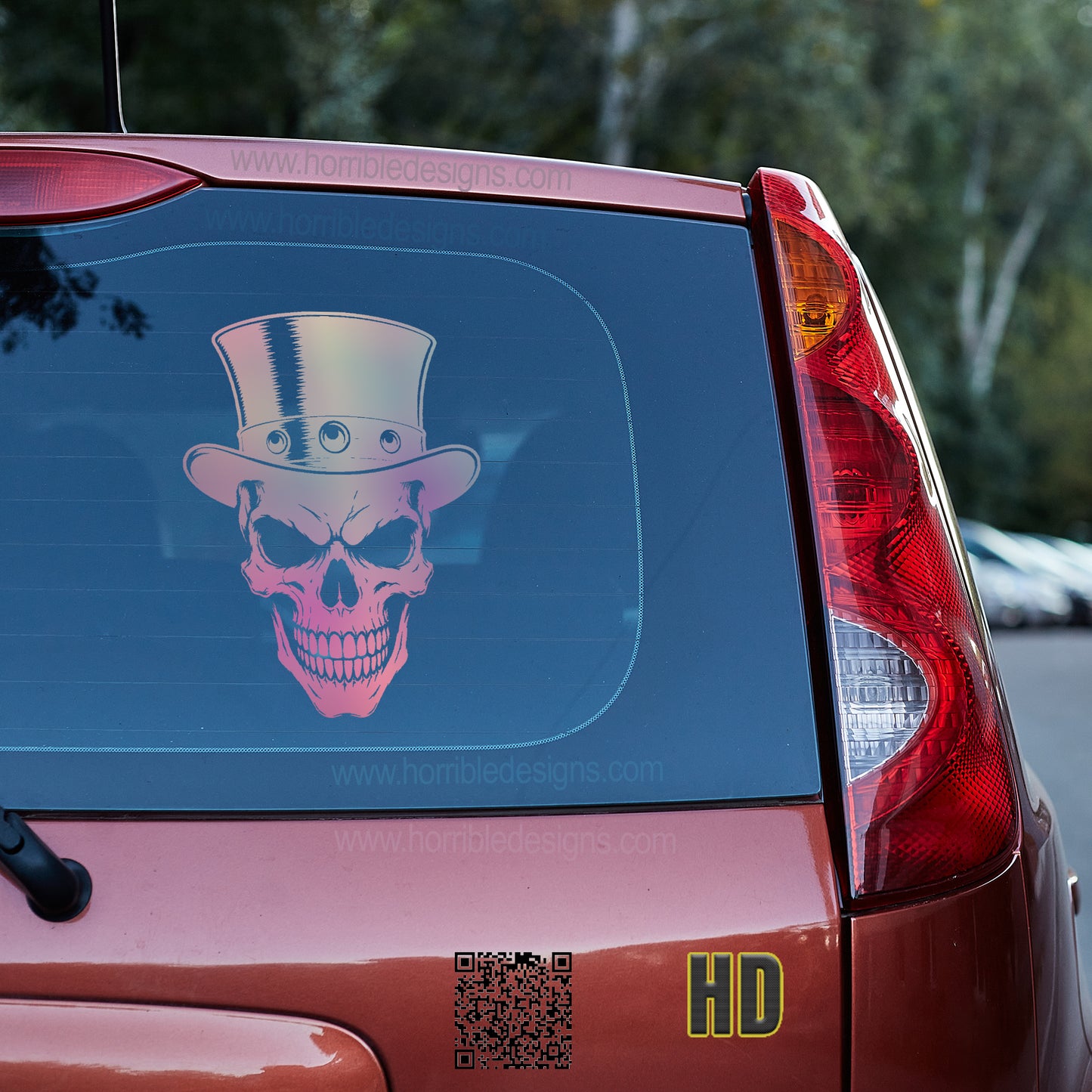 Grin of the Damned Vinyl decal All Decals for cars Decals for Trucks FB Horror liberty minivan sticker Ron Paul skull SLash SUV decals Top Hat truck decals window decal car Window decals window decor
