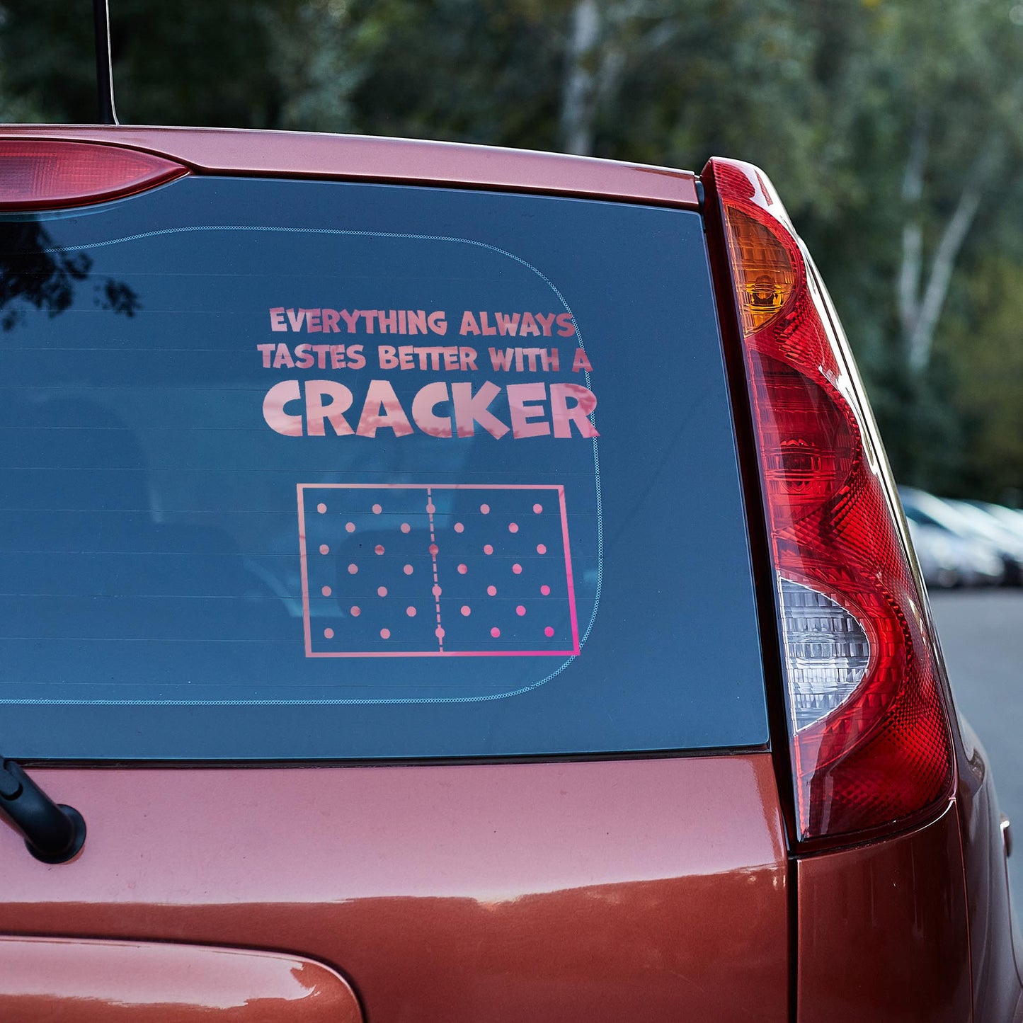 Everything always tastes better with a cracker vinyl decal All car decal decal for cars decal for trucks Decals for cars Decals for Trucks decals for tumblers decals for vehicles door decal FB funny decals Window decals