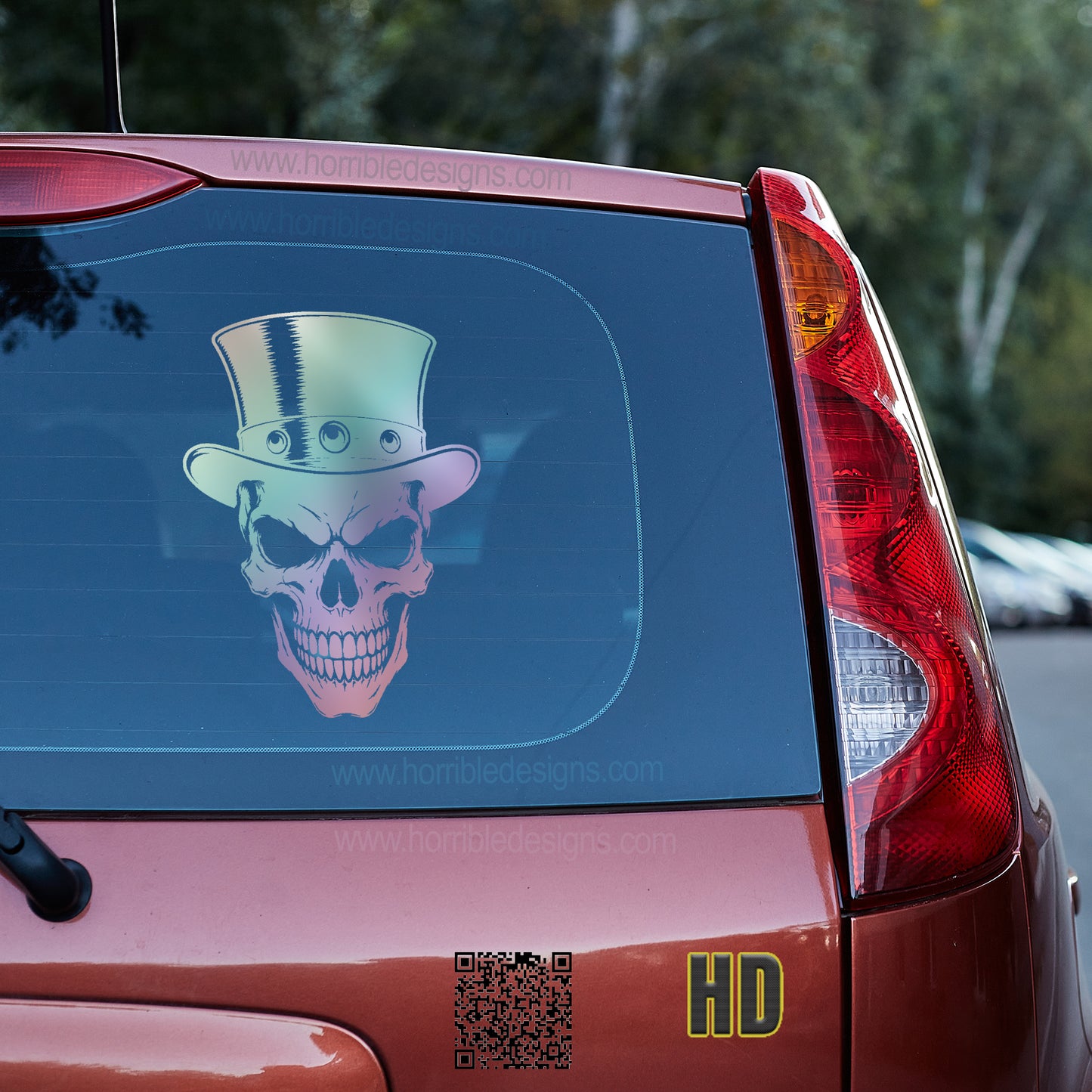 Grin of the Damned Vinyl decal All Decals for cars Decals for Trucks FB Horror liberty minivan sticker Ron Paul skull SLash SUV decals Top Hat truck decals window decal car Window decals window decor