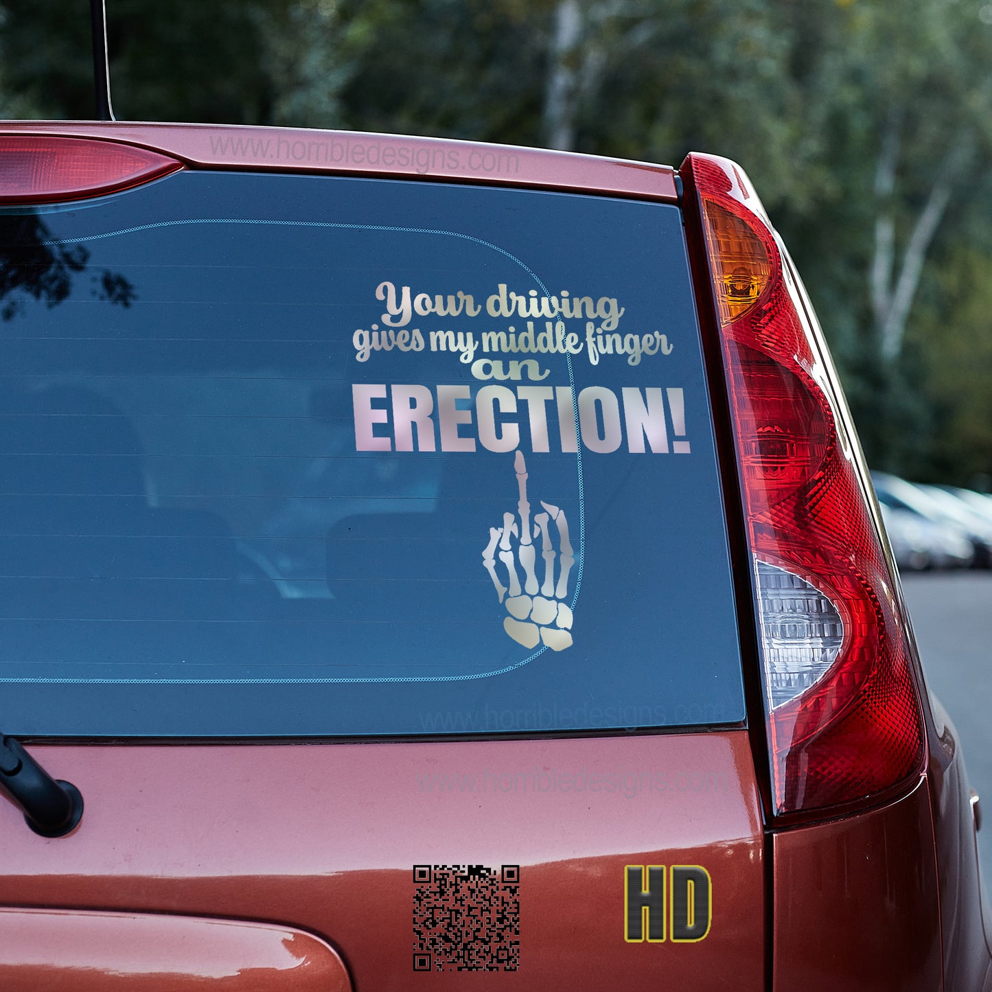 Your driving gives my middle finger an erection 3 Vinyl decal All boner decal stickers Decals for cars Decals for Trucks FB minivan sticker Skeleton skelleton SUV decals truck decals window decal car Window decals window decor