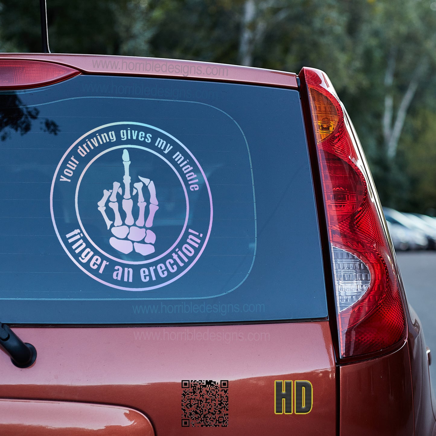 Your driving gives my middle finger an erection Vinyl decal All boner decal stickers Decals for cars Decals for Trucks FB minivan sticker Skeleton skelleton SUV decals truck decals window decal car Window decals window decor