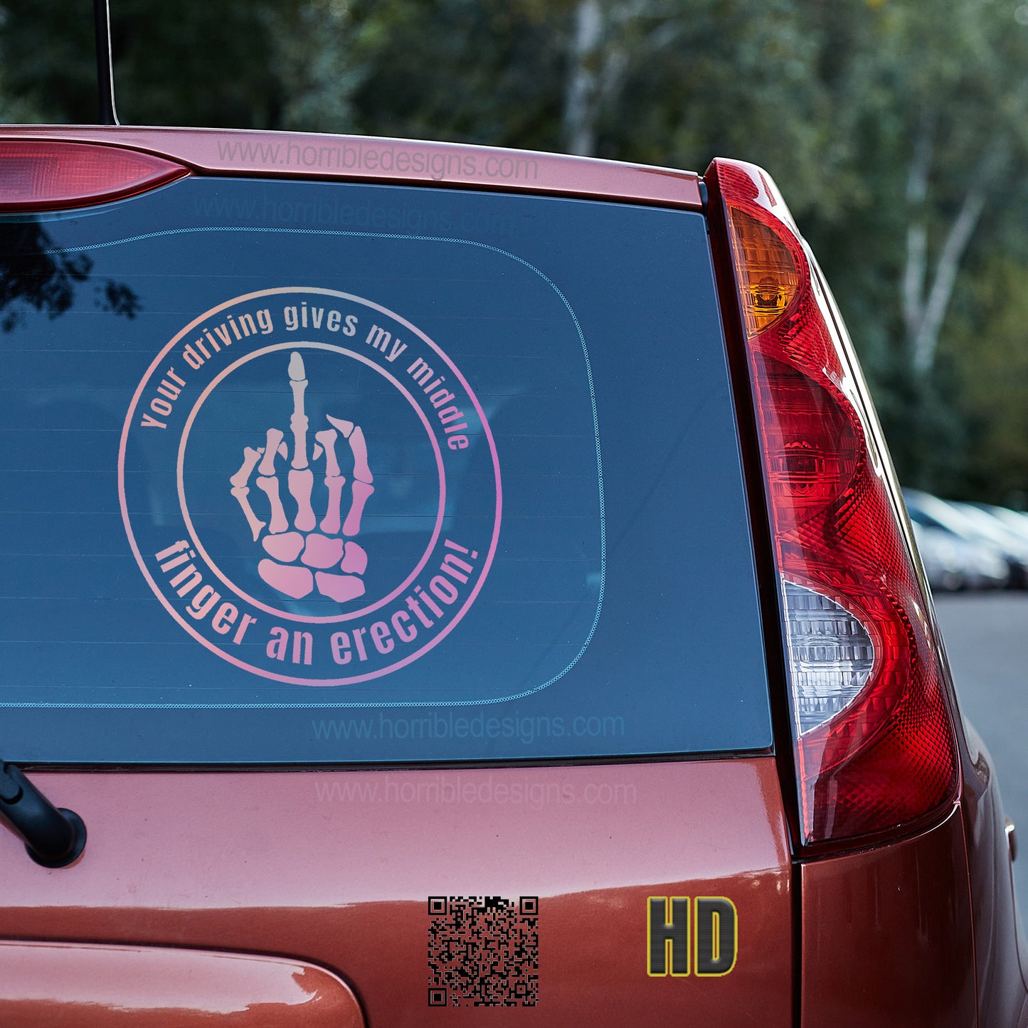 Your driving gives my middle finger an erection Vinyl decal All boner decal stickers Decals for cars Decals for Trucks FB minivan sticker Skeleton skelleton SUV decals truck decals window decal car Window decals window decor
