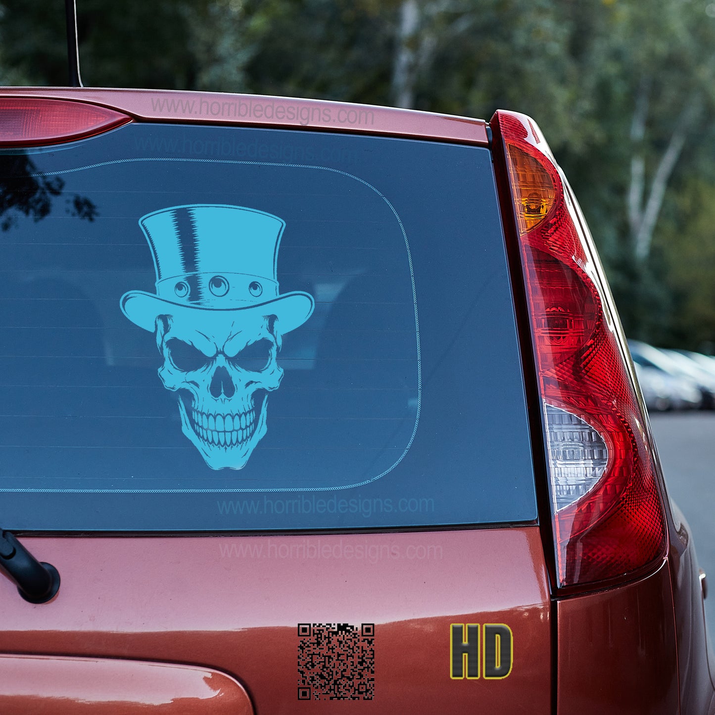 Grin of the Damned Vinyl decal All Decals for cars Decals for Trucks FB Horror liberty minivan sticker Ron Paul skull SLash SUV decals Top Hat truck decals window decal car Window decals window decor