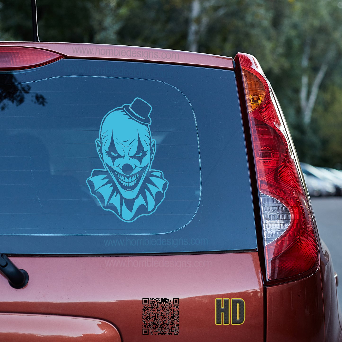 Clownin Around Vinyl decal All Art decal stickers Decals for cars Decals for Trucks FB GETTR Jester minivan sticker SUV decals Terrifier truck decals window decal car Window decals window decor