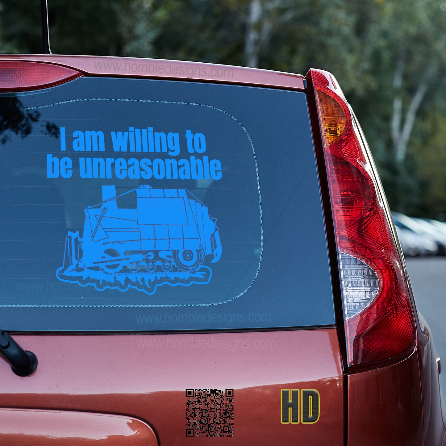 I am willing to be unreasonable Vinyl decal boss gift car decor dads day gift gift for dad gift for grandpa gift for her gift for him gift for husband gift for mom gift for sister gift for wife kill dozer killdozer moms gift Unique gift Vinyl Vinyl decals vinyl sticker Vinyl stickers window decal window sticker