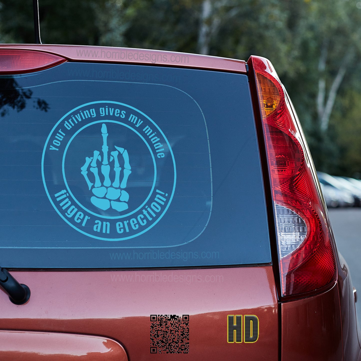 Your driving gives my middle finger an erection Vinyl decal All boner decal stickers Decals for cars Decals for Trucks FB minivan sticker Skeleton skelleton SUV decals truck decals window decal car Window decals window decor