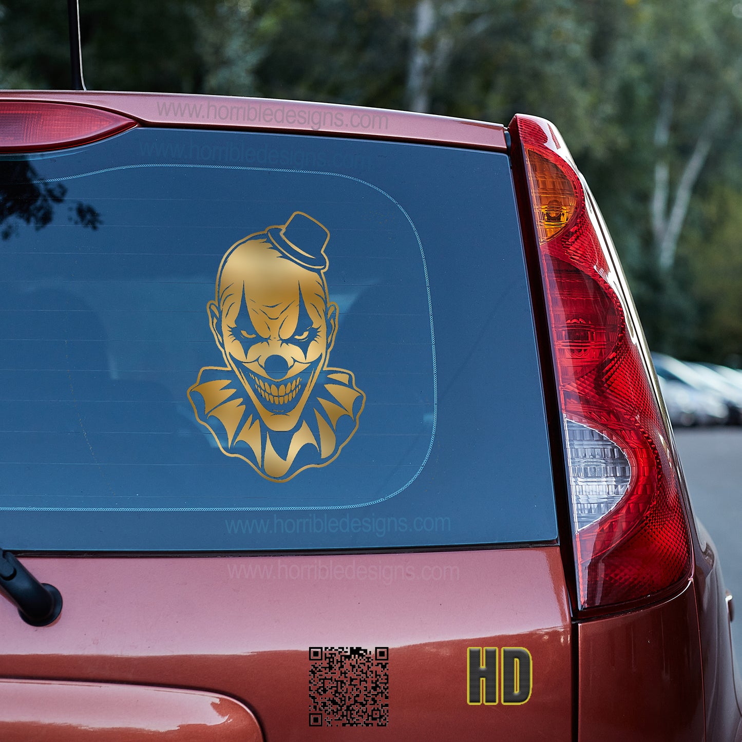 Clownin Around Vinyl decal All Art decal stickers Decals for cars Decals for Trucks FB GETTR Jester minivan sticker SUV decals Terrifier truck decals window decal car Window decals window decor