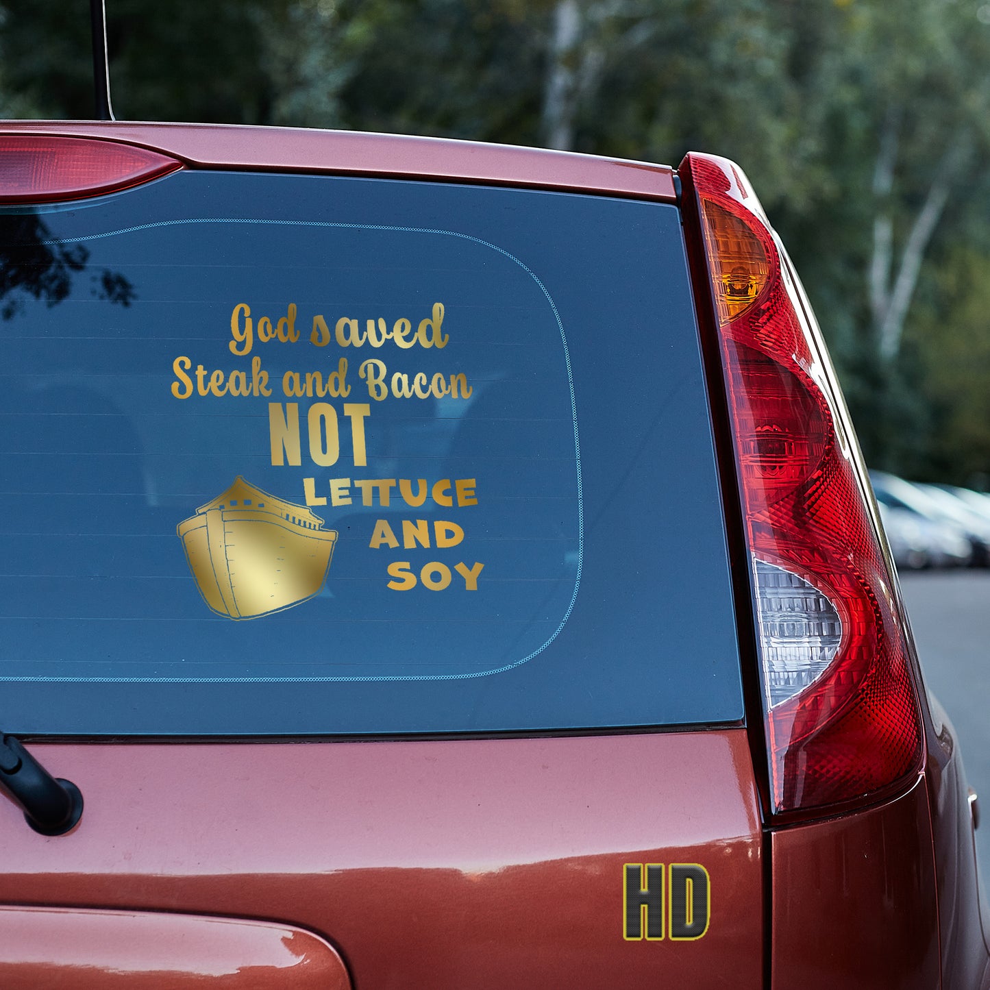 God saved steak and bacon not lettuce and soy Vinyl decal All ark carnivore carnivore bacon carnivore diet Carnivore WOE decal stickers Decals for cars Decals for Trucks decals for tumblers FB keto keto diet Ketogenic minivan sticker Noah save the kids steak SUV decals truck decals window decal car Window decals window decor