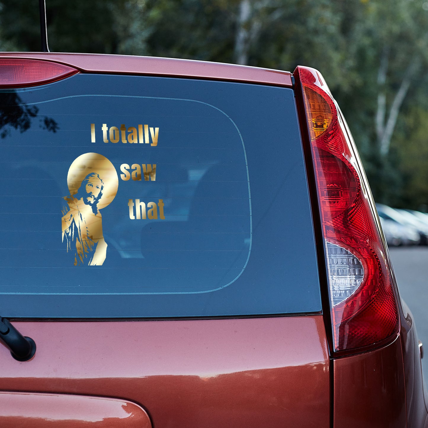 Jesus - I totally saw that - Vinyl decal. All car decal FB funny stickers jesus jesus meme truck decals window decal