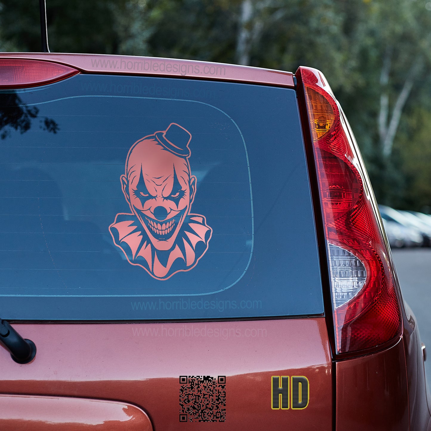 Clownin Around Vinyl decal All Art decal stickers Decals for cars Decals for Trucks FB GETTR Jester minivan sticker SUV decals Terrifier truck decals window decal car Window decals window decor