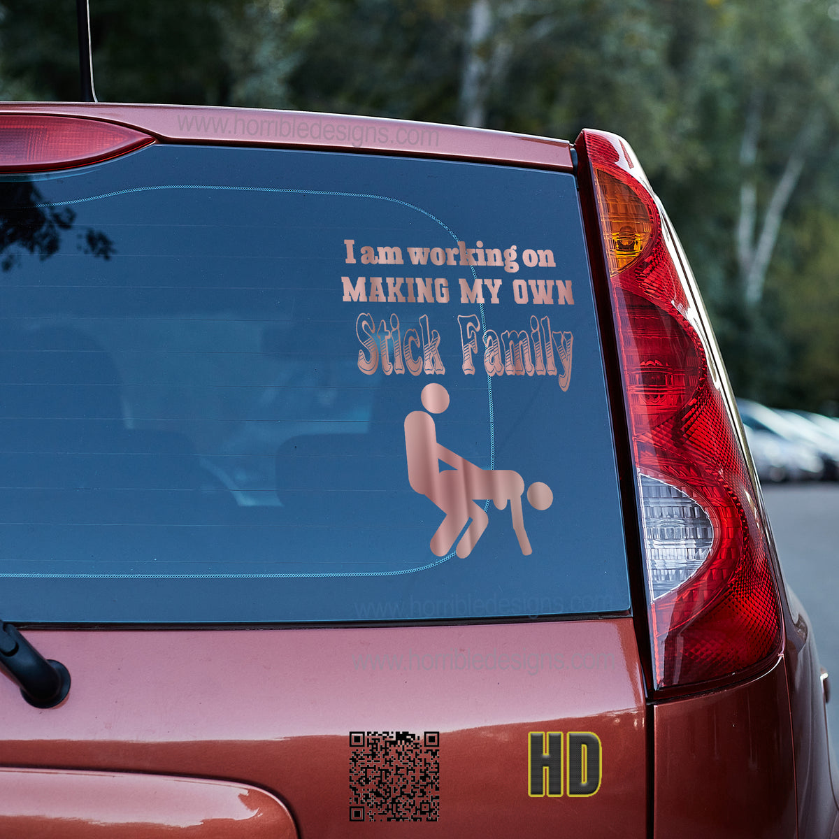 I am working on making my own stick family Vinyl Decal – Horrible Designs