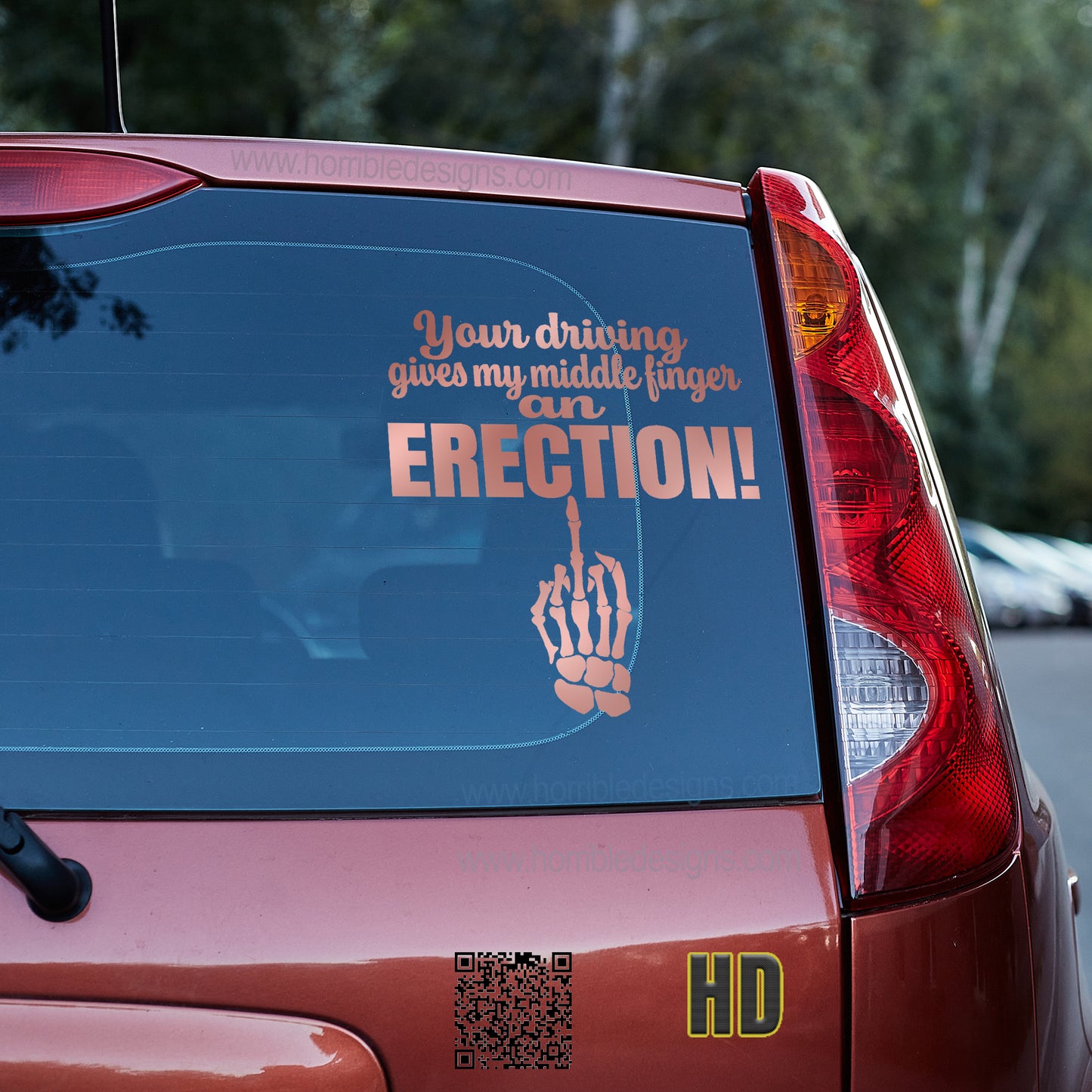 Your driving gives my middle finger an erection 3 Vinyl decal All boner decal stickers Decals for cars Decals for Trucks FB minivan sticker Skeleton skelleton SUV decals truck decals window decal car Window decals window decor