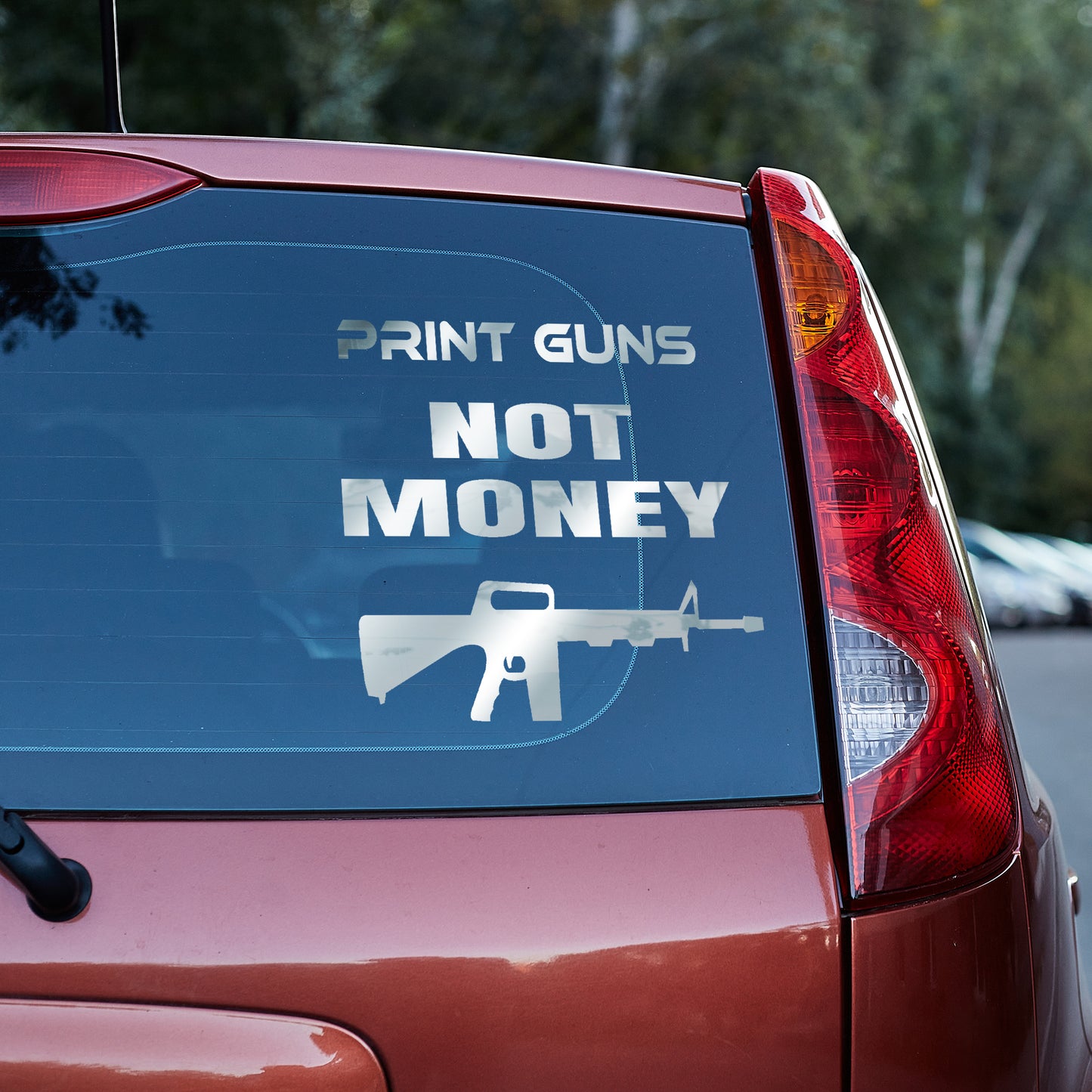 Print guns not money vinyl decal bumper humper decal stickers Decals for cars Decals for Trucks decals for tumblers liberty minivan sticker SUV decals tailgater truck decals window decal car Window decals window decor