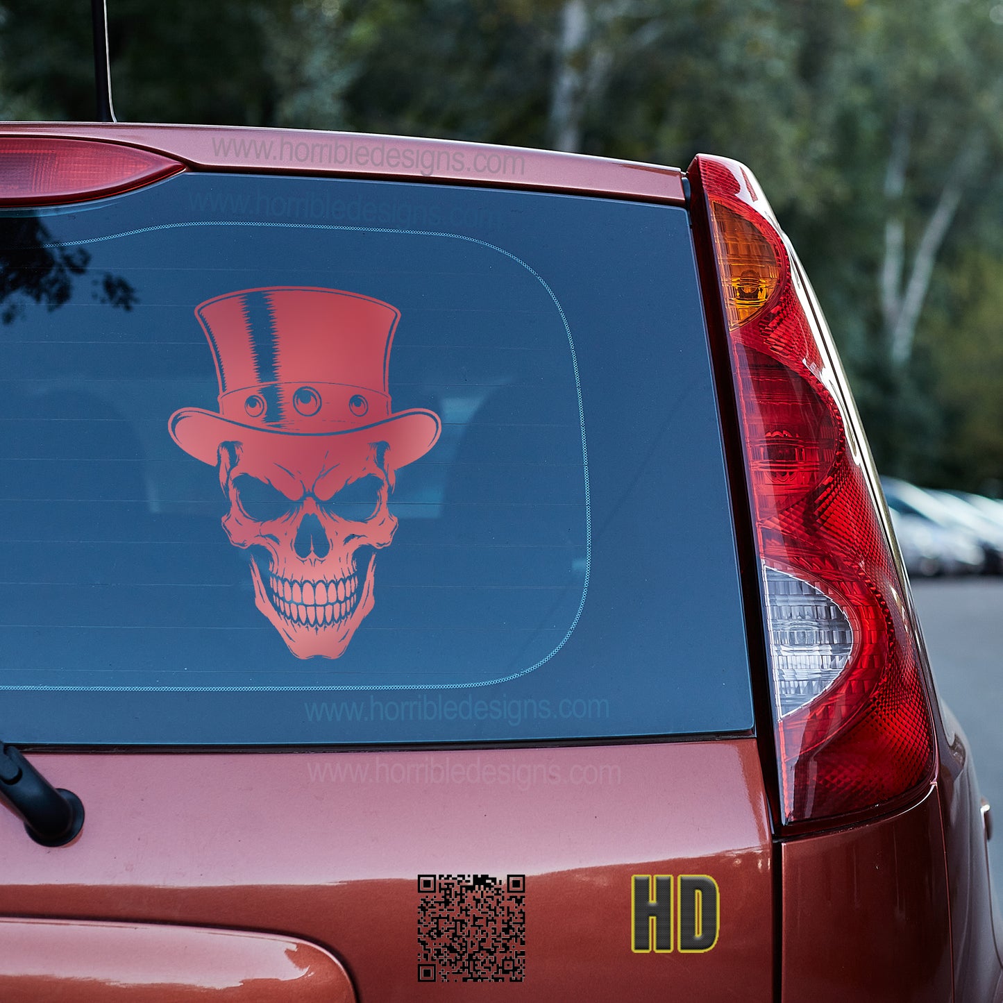 Grin of the Damned Vinyl decal All Decals for cars Decals for Trucks FB Horror liberty minivan sticker Ron Paul skull SLash SUV decals Top Hat truck decals window decal car Window decals window decor