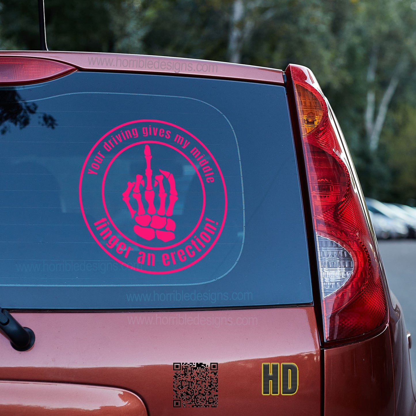 Your driving gives my middle finger an erection Vinyl decal All boner decal stickers Decals for cars Decals for Trucks FB minivan sticker Skeleton skelleton SUV decals truck decals window decal car Window decals window decor