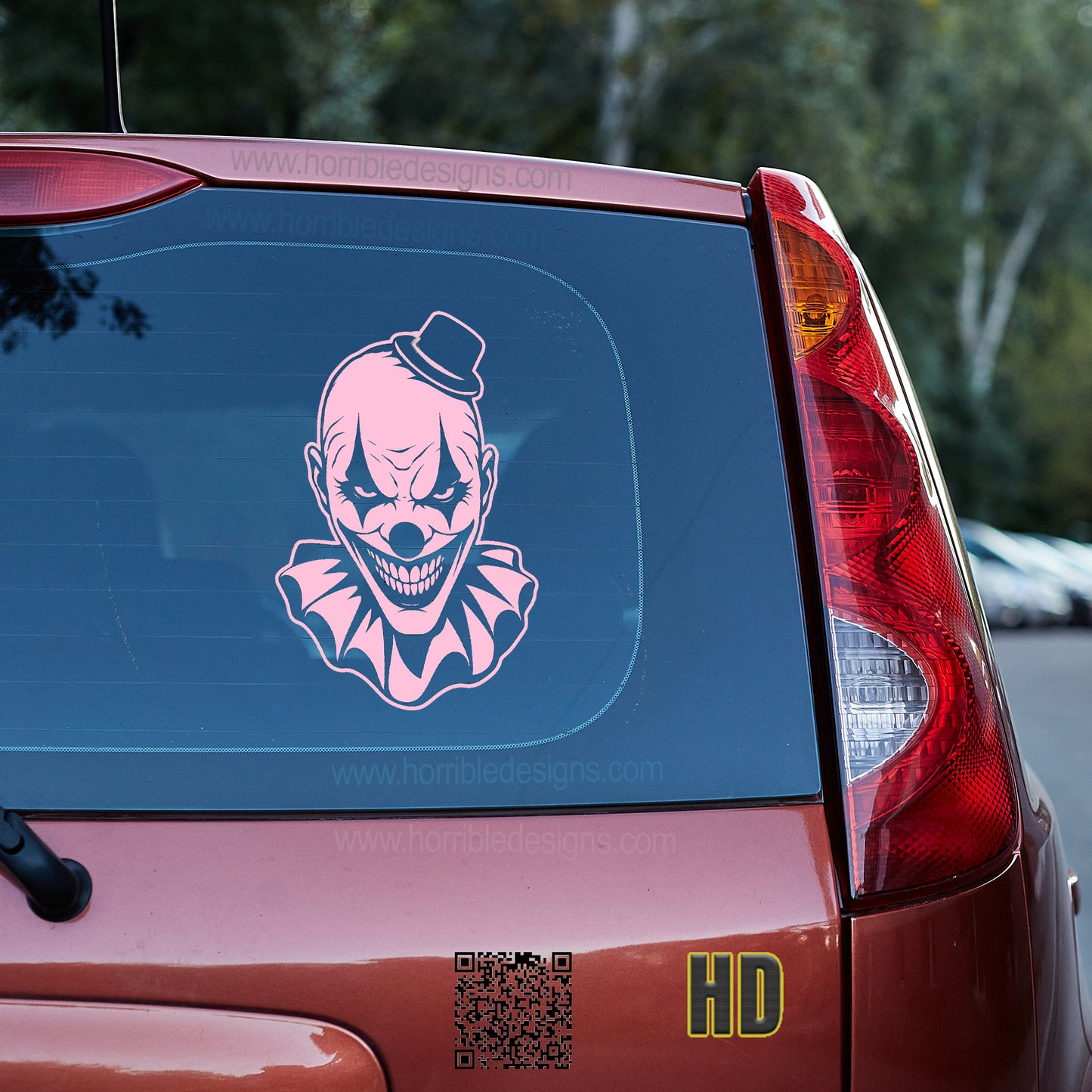 Clownin Around Vinyl decal All Art decal stickers Decals for cars Decals for Trucks FB GETTR Jester minivan sticker SUV decals Terrifier truck decals window decal car Window decals window decor
