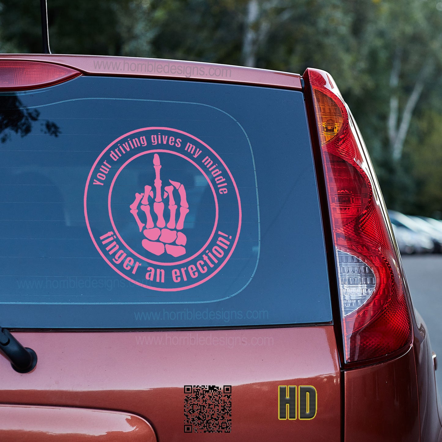 Your driving gives my middle finger an erection Vinyl decal All boner decal stickers Decals for cars Decals for Trucks FB minivan sticker Skeleton skelleton SUV decals truck decals window decal car Window decals window decor