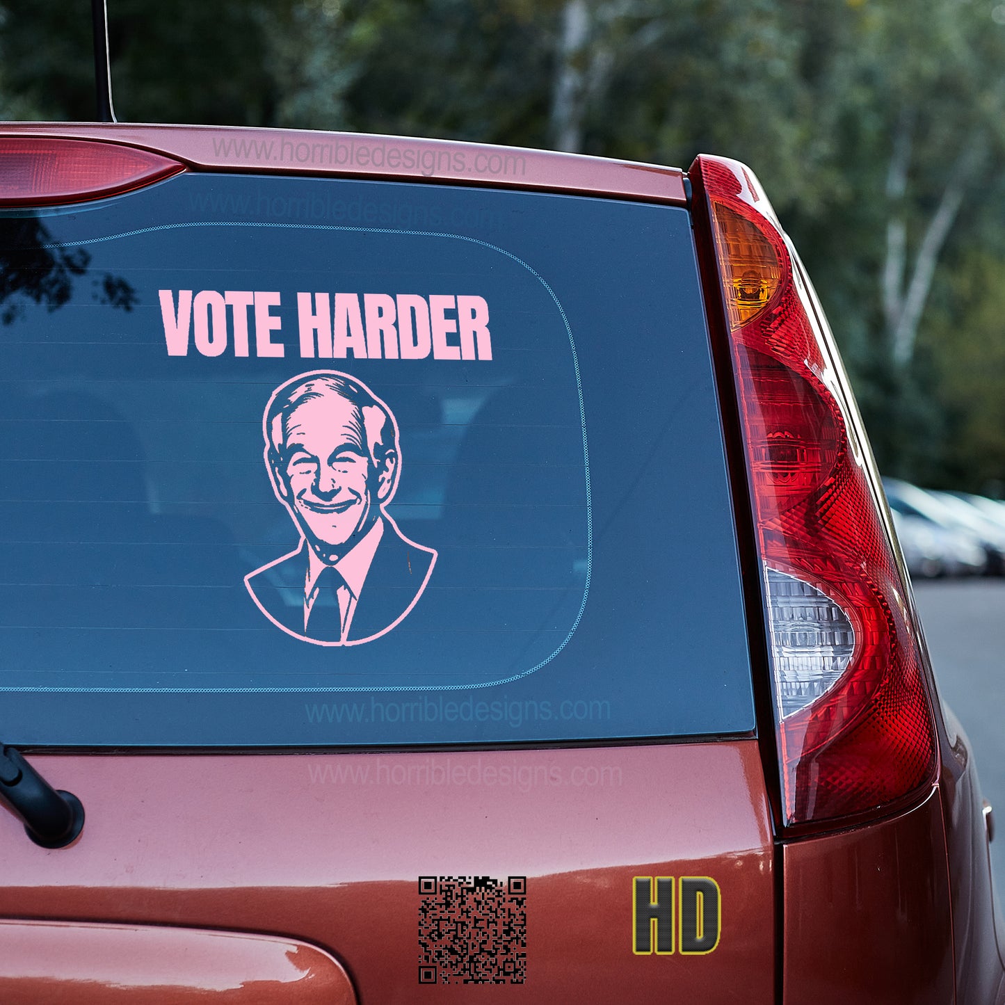 Ron Paul Vote Harder Vinyl decal All Decals for cars Decals for Trucks FB liberty minivan sticker Ron Paul SUV decals truck decals window decal car Window decals window decor