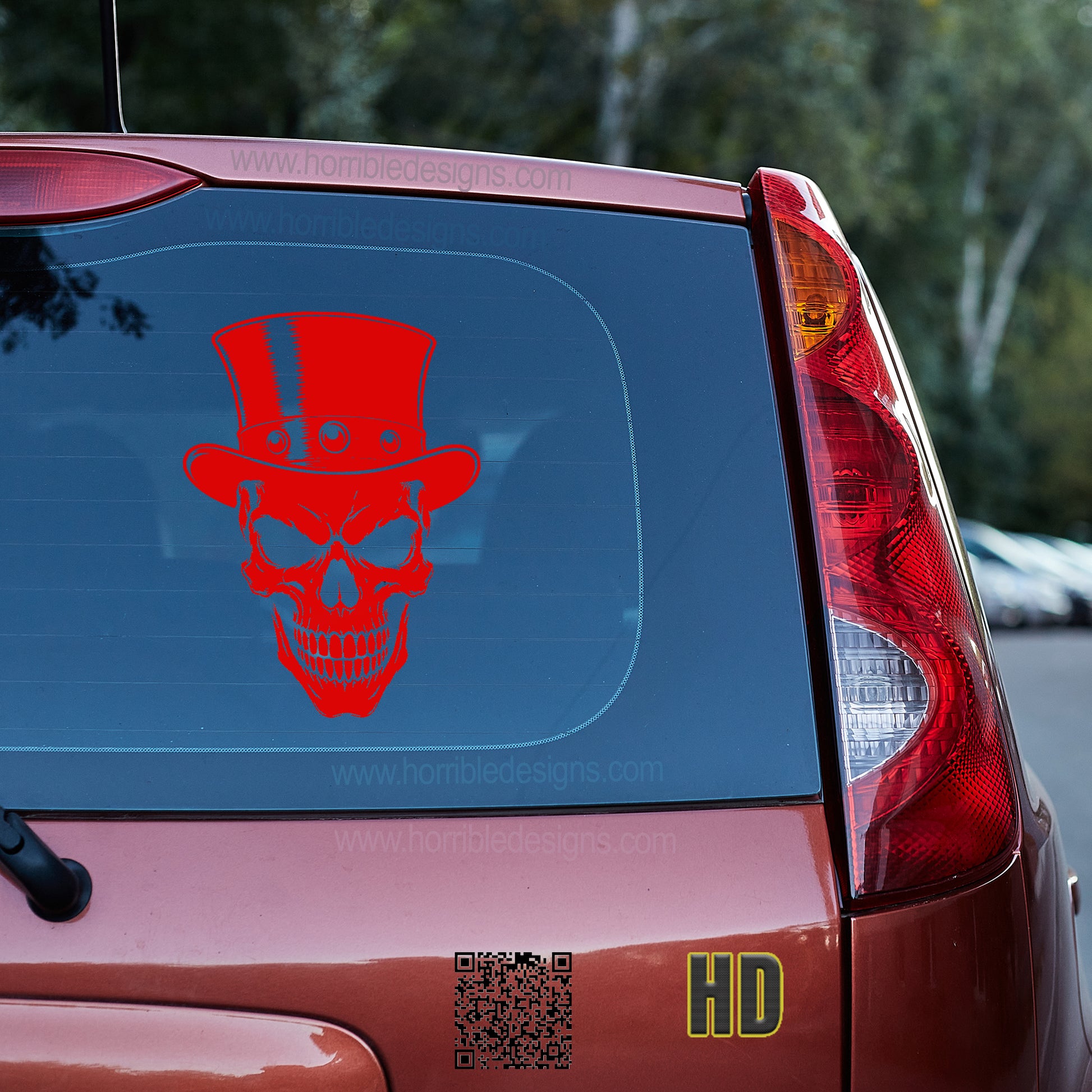 Grin of the Damned Vinyl decal All Decals for cars Decals for Trucks FB Horror liberty minivan sticker Ron Paul skull SLash SUV decals Top Hat truck decals window decal car Window decals window decor
