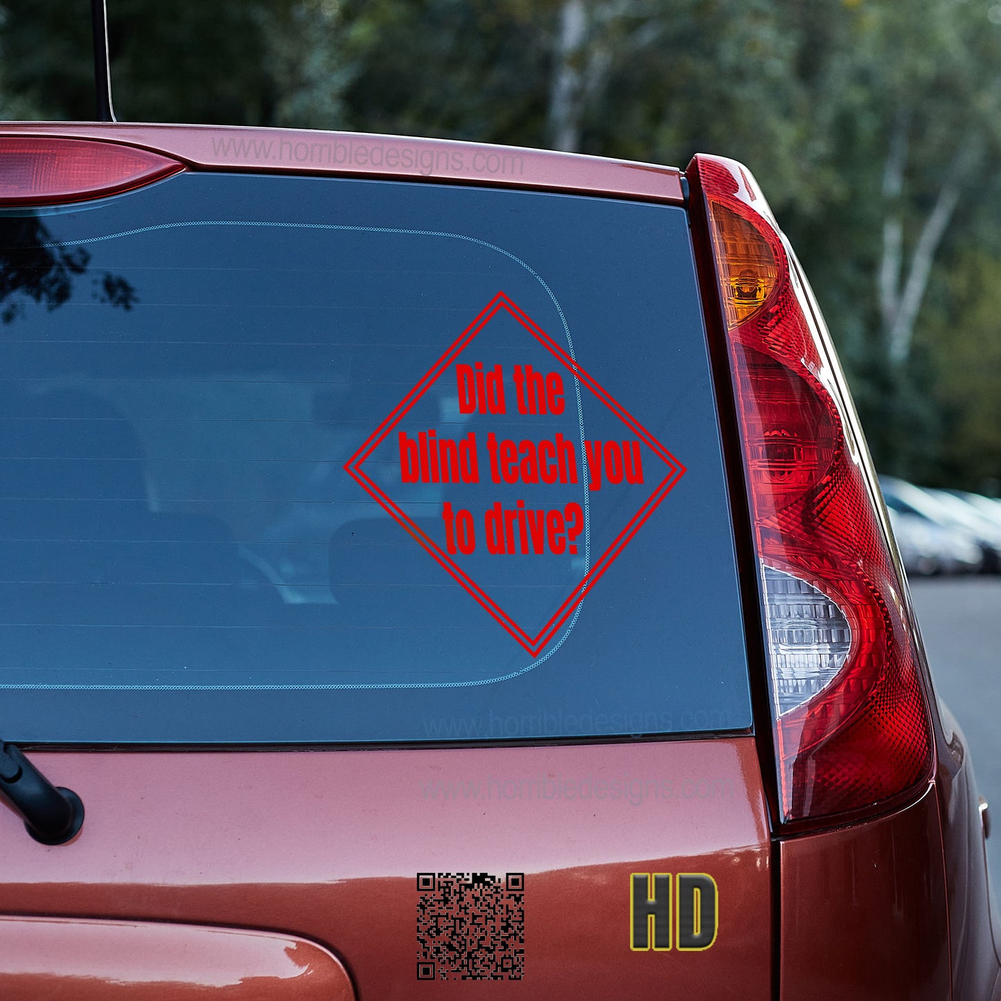 Did the blind teach you to drive? Vinyl decal All boner decal stickers Decals for cars Decals for Trucks FB minivan sticker Skeleton skelleton SUV decals truck decals window decal car Window decals window decor