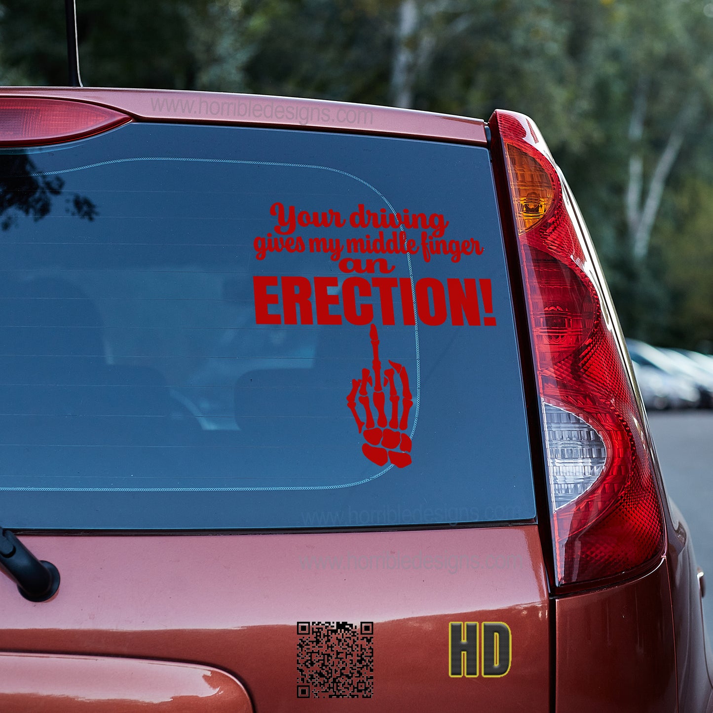 Your driving gives my middle finger an erection 3 Vinyl decal All boner decal stickers Decals for cars Decals for Trucks FB minivan sticker Skeleton skelleton SUV decals truck decals window decal car Window decals window decor