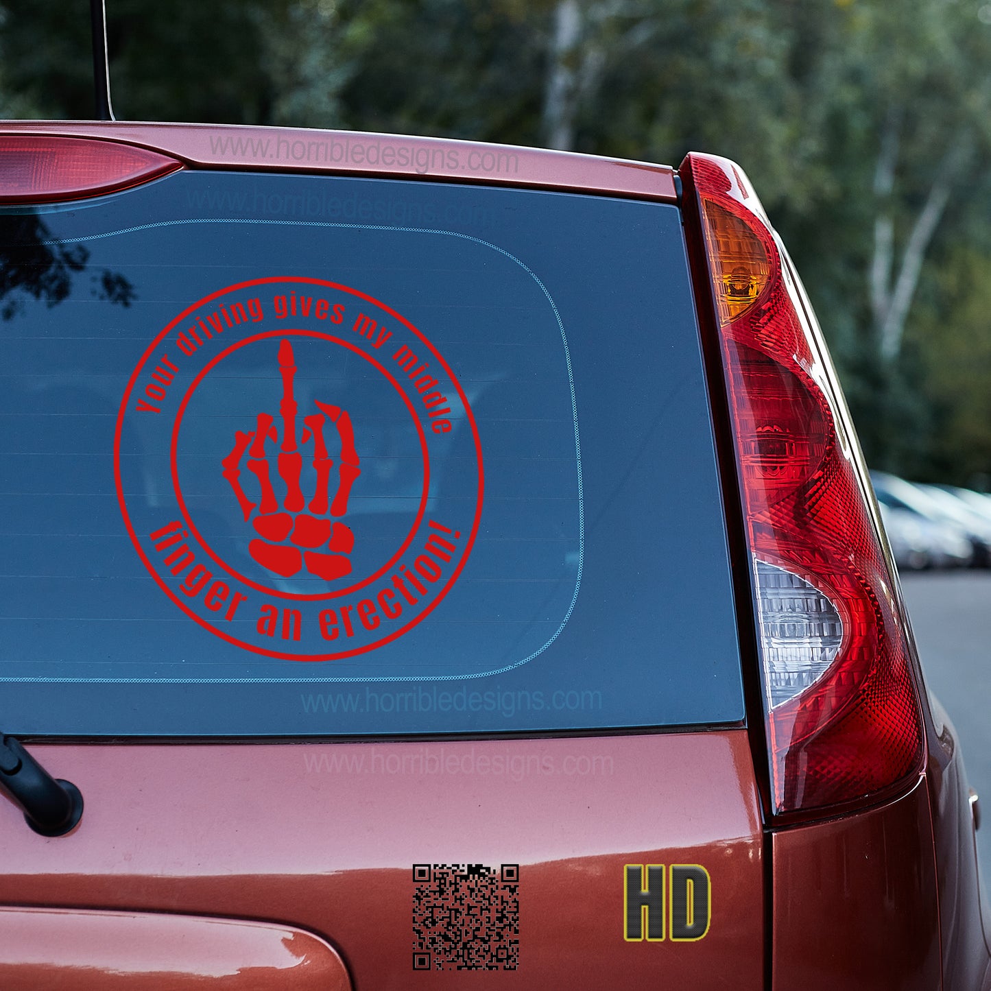 Your driving gives my middle finger an erection Vinyl decal All boner decal stickers Decals for cars Decals for Trucks FB minivan sticker Skeleton skelleton SUV decals truck decals window decal car Window decals window decor