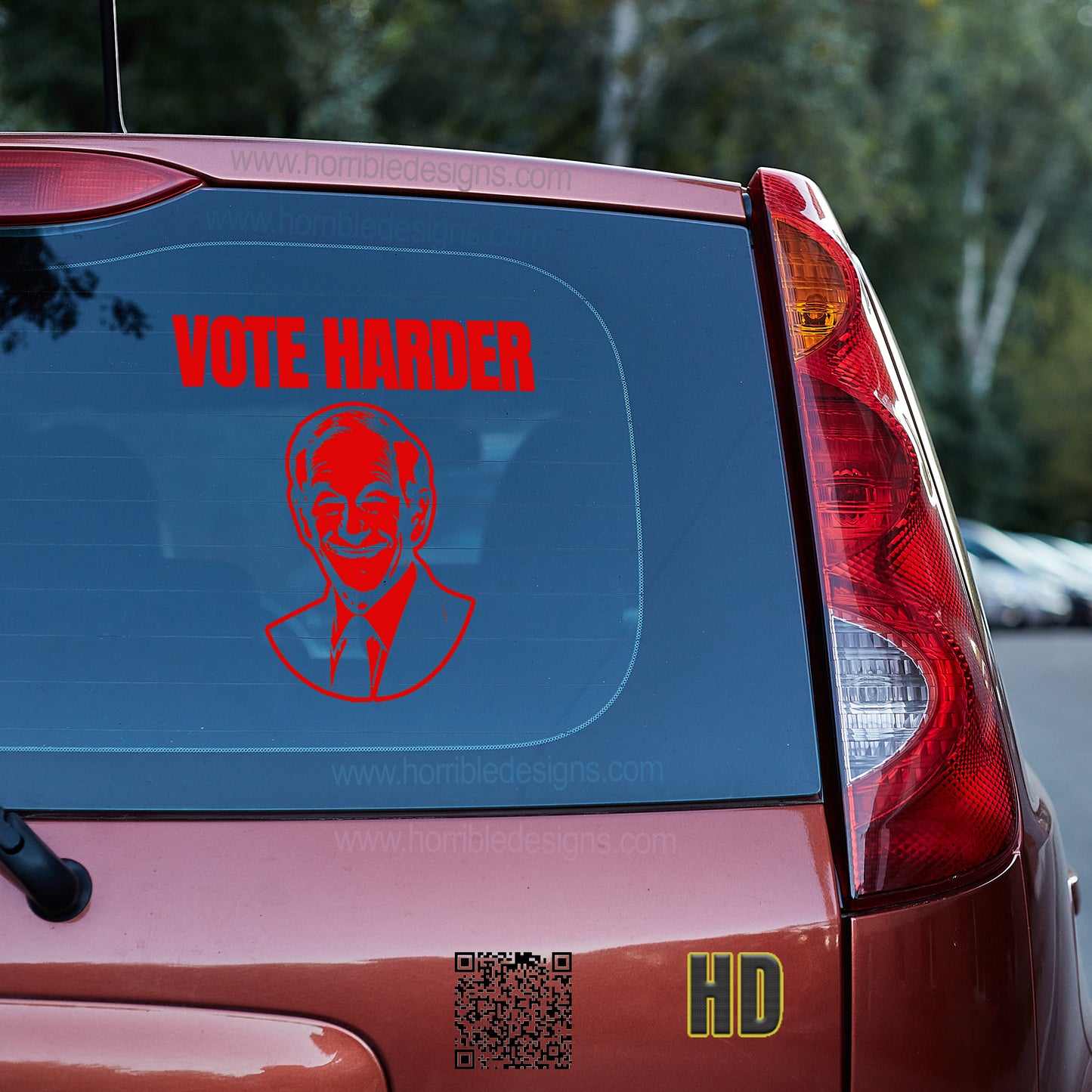 Ron Paul Vote Harder Vinyl decal All Decals for cars Decals for Trucks FB liberty minivan sticker Ron Paul SUV decals truck decals window decal car Window decals window decor