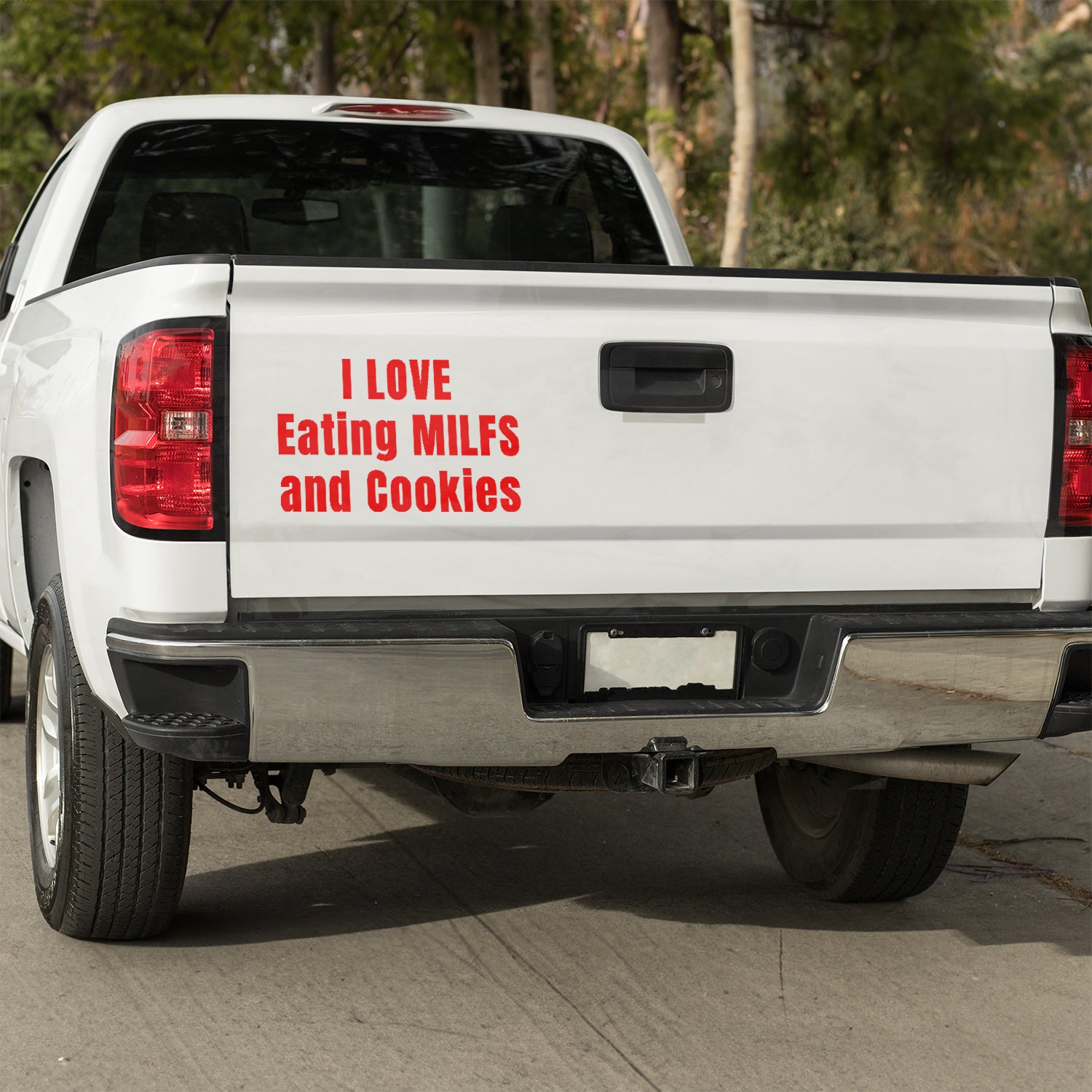 I love eating MILFs and Cookies - Vinyl decal All Car Window Decal FB Funny Decal funny decals for trucks gift for him Sarcastic Humor Truck decal truck decals truck decals for men