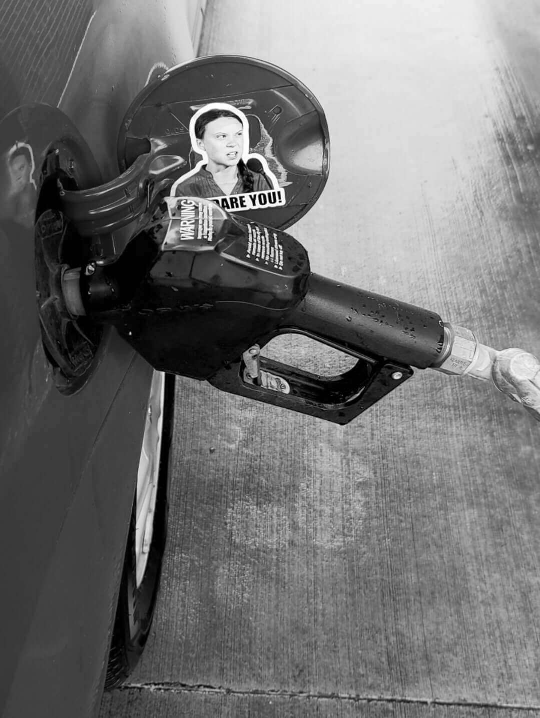 How DARE you - Bubble-free sticker for your gas tank / lawn mower / snow blower / leaf blower / gas engine