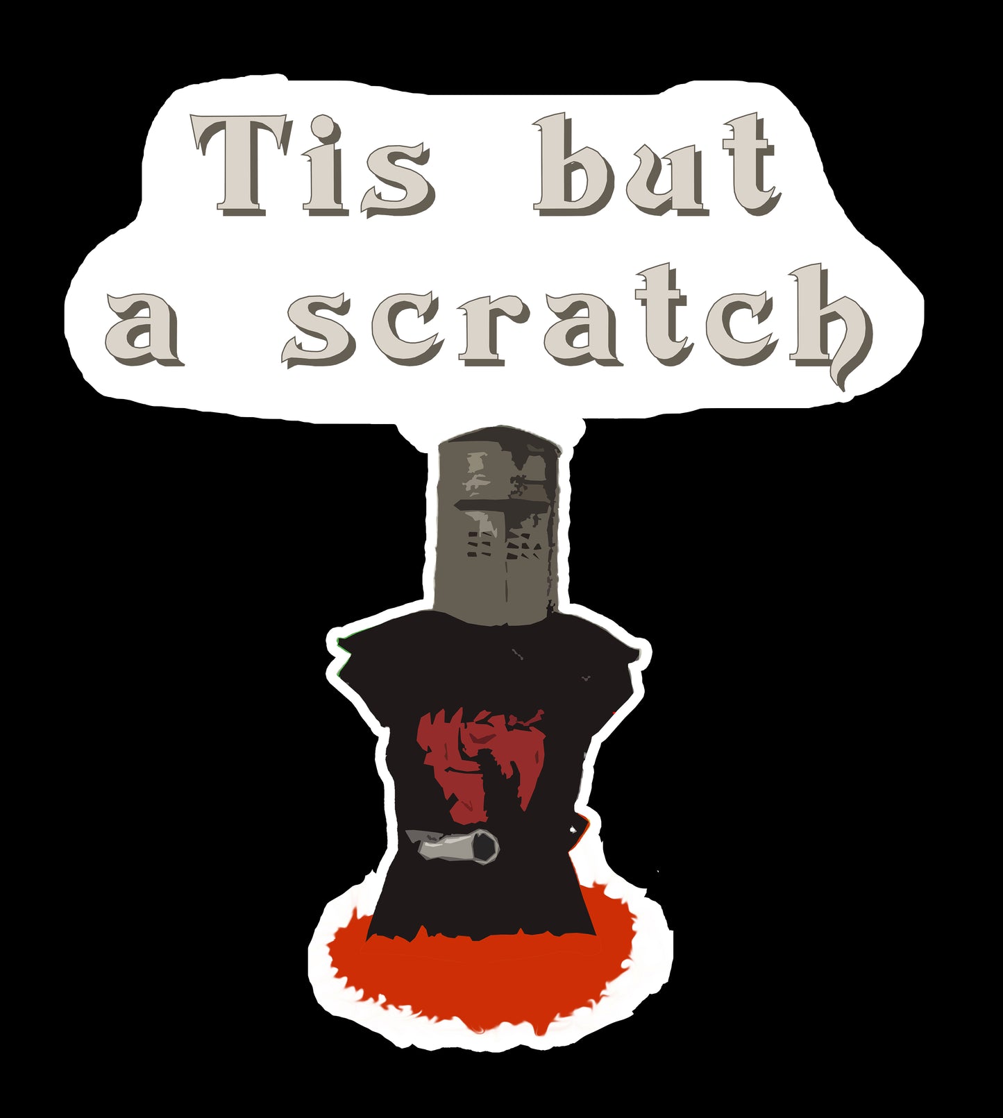 Tis but a scratch - Bubble-free stickers