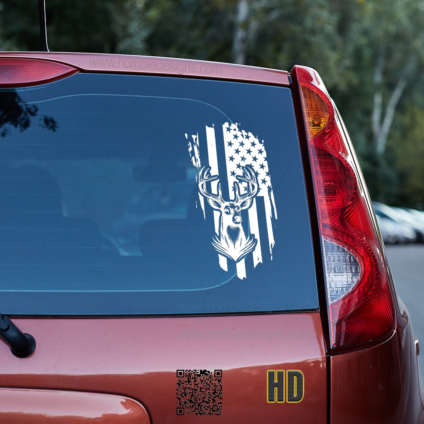 American Deer - Vinyl decal All boss gift car decor dads day gift FB gift for dad gift for grandpa gift for her gift for him gift for husband gift for mom gift for sister gift for wife moms gift Unique gift Vinyl Vinyl decals vinyl sticker Vinyl stickers window decal window sticker