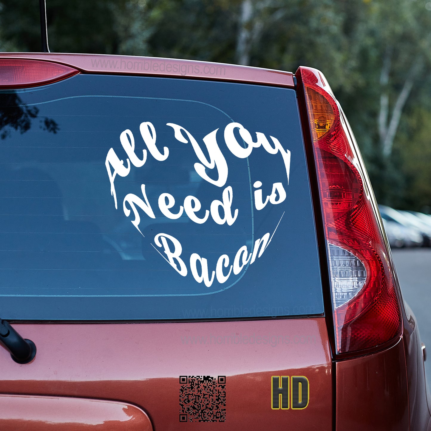 All you need is bacon (love) Vinyl decal All bacon bacon fried bacon grease bacon lover bacon nation bacon wrapped carnivore bacon decal stickers Decals for cars Decals for Trucks eat bacon FB I Love Bacon minivan sticker SUV decals truck decals wake and bacon window decal car Window decals window decor