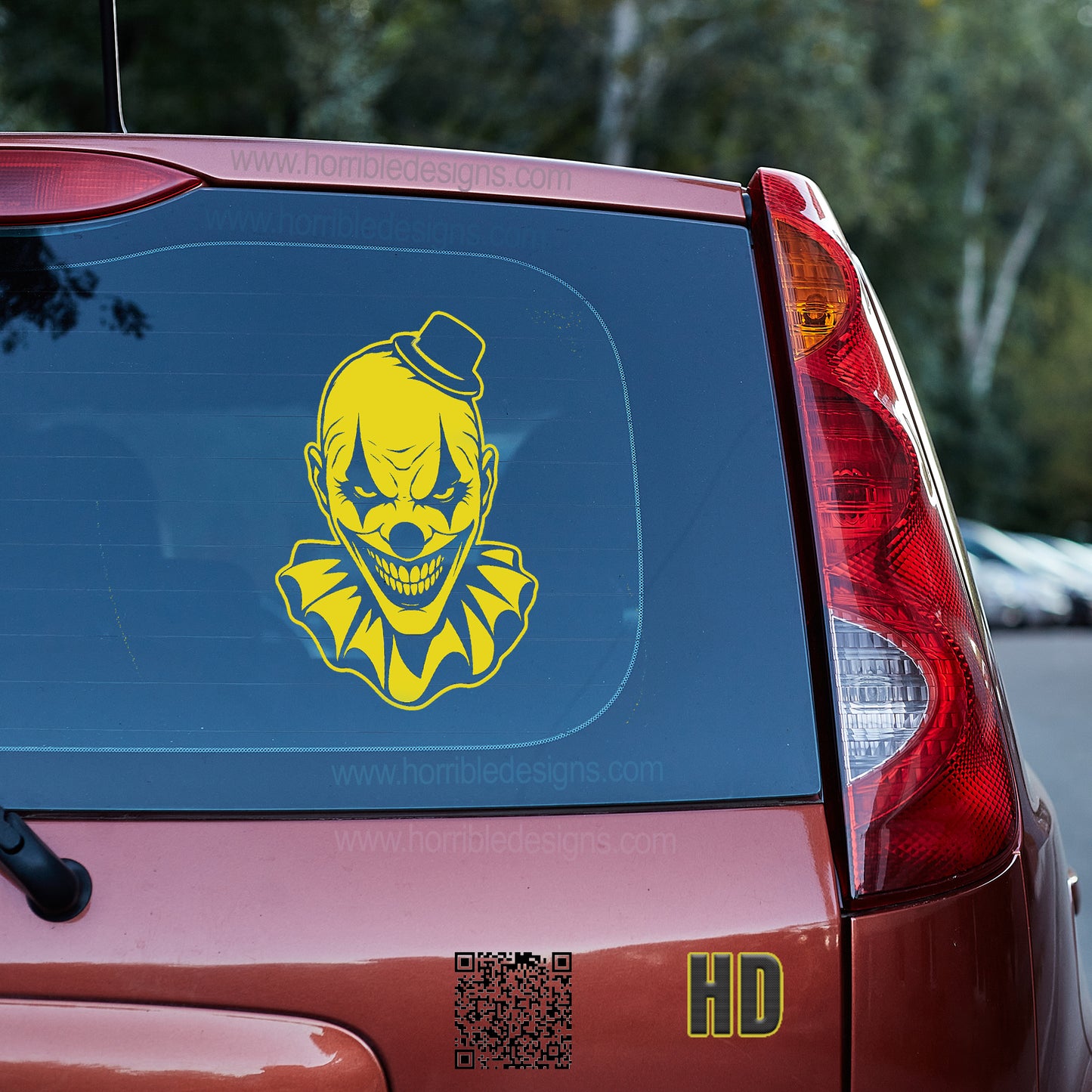 Clownin Around Vinyl decal All Art decal stickers Decals for cars Decals for Trucks FB GETTR Jester minivan sticker SUV decals Terrifier truck decals window decal car Window decals window decor